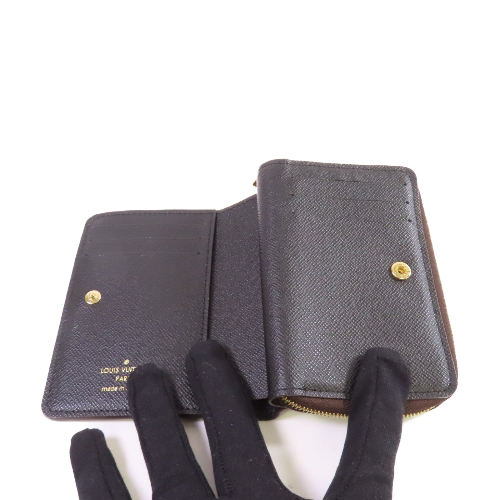 LOUIS VUITTON Monogram Lou Wallet金扣迷你錢包啡色