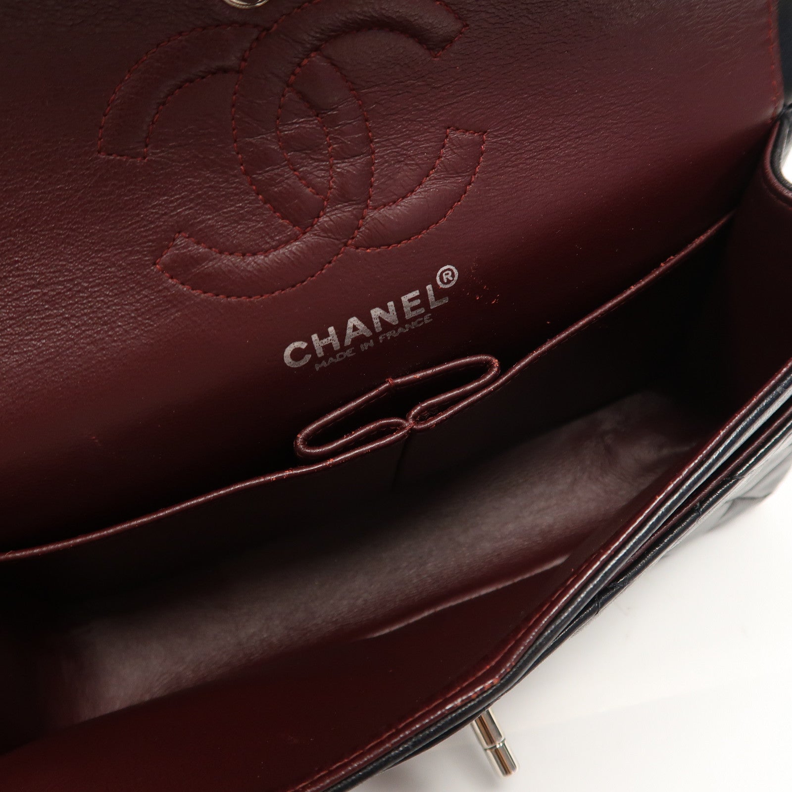 CHANEL 【激減優惠】菱格牛皮皮革Classic Chain Shoulder Bag銀扣鏈帶肩背袋黑色