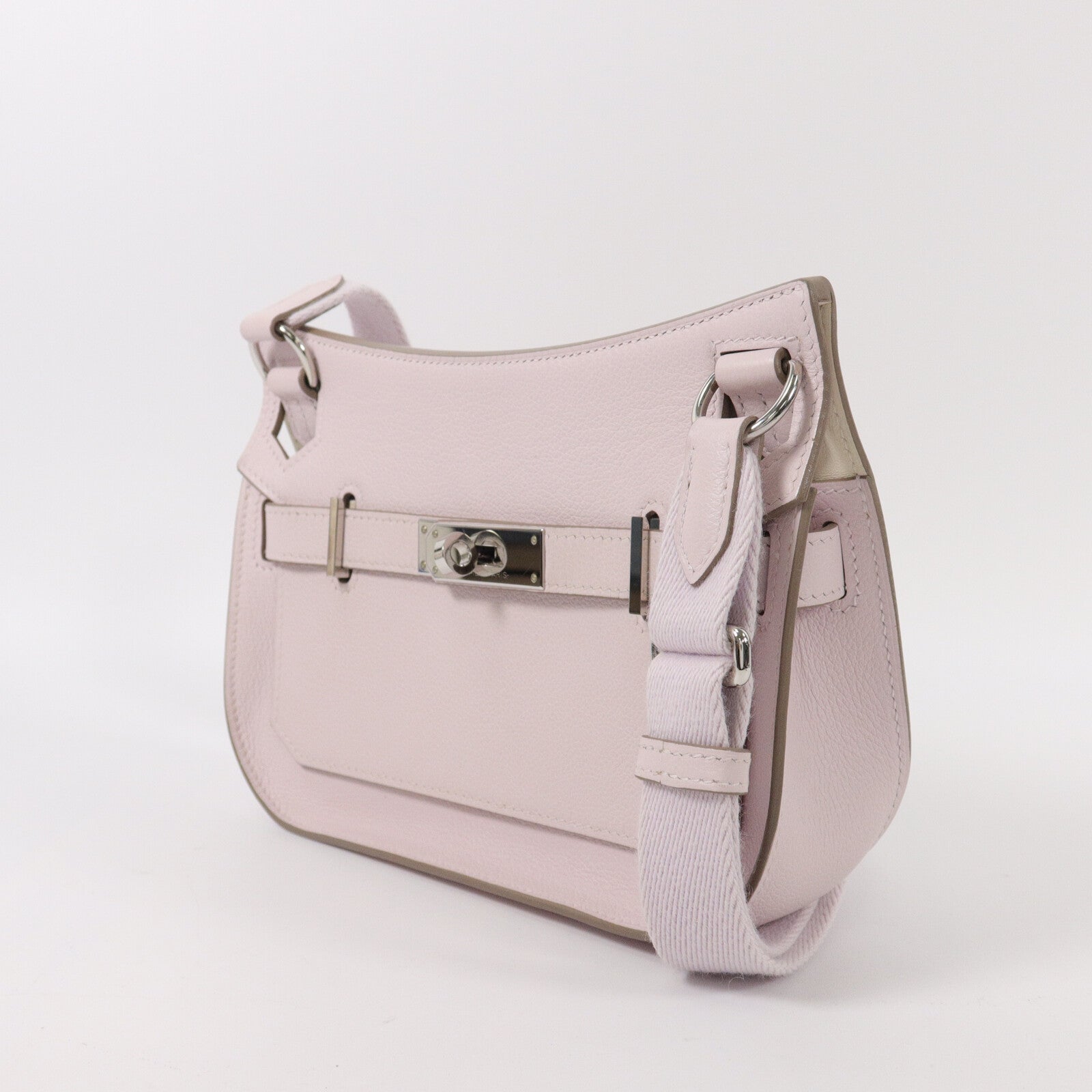 HERMES Evercolor皮革Mini Jypsiere肩背袋Rose Darling