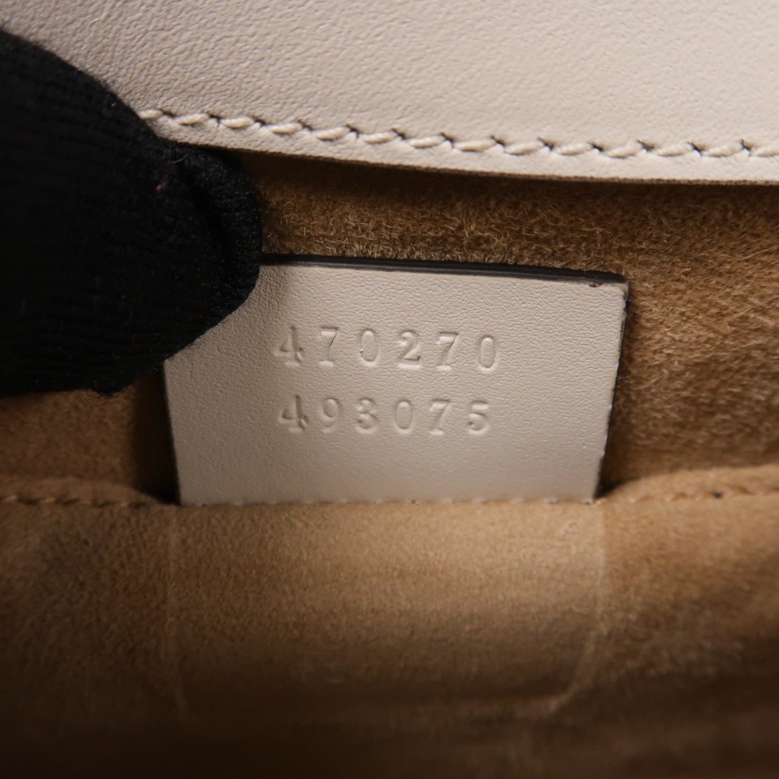 GUCCI 牛皮皮革Sylvie金扣手挽肩背兩用袋白色
