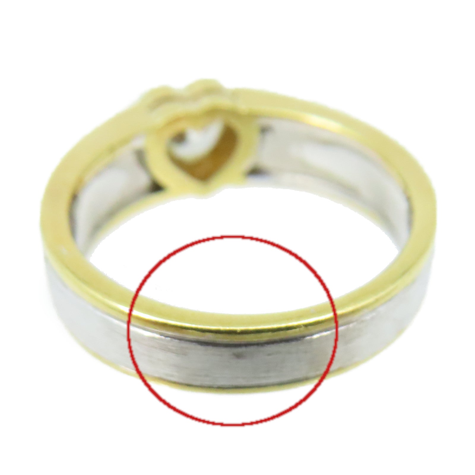 JEWELRY 【激減優惠】18K黃金/白金0.41ct鑽石Diamond Ring戒指US#4.5