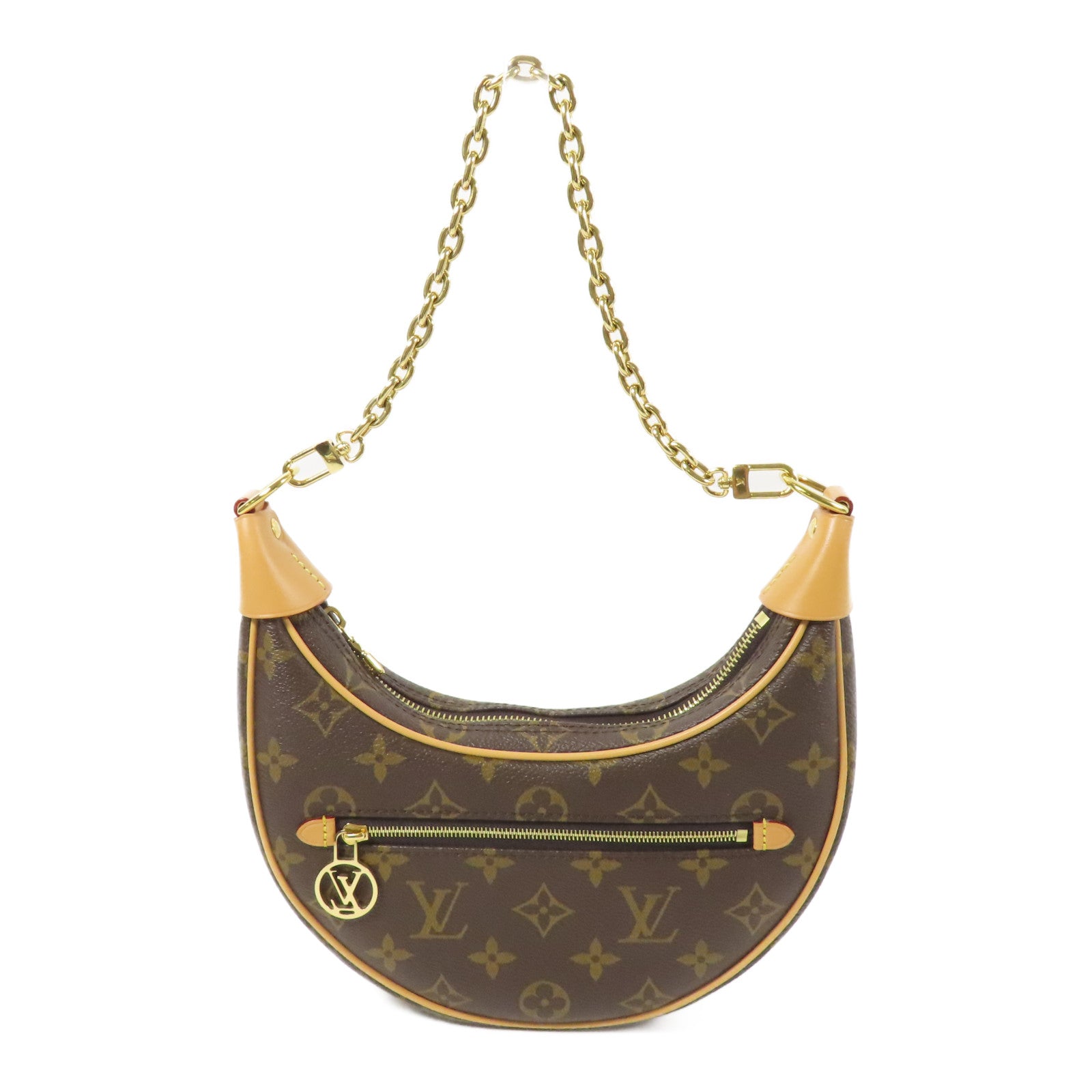 LOUIS VUITTON Monogram Loop金扣肩背袋棕色