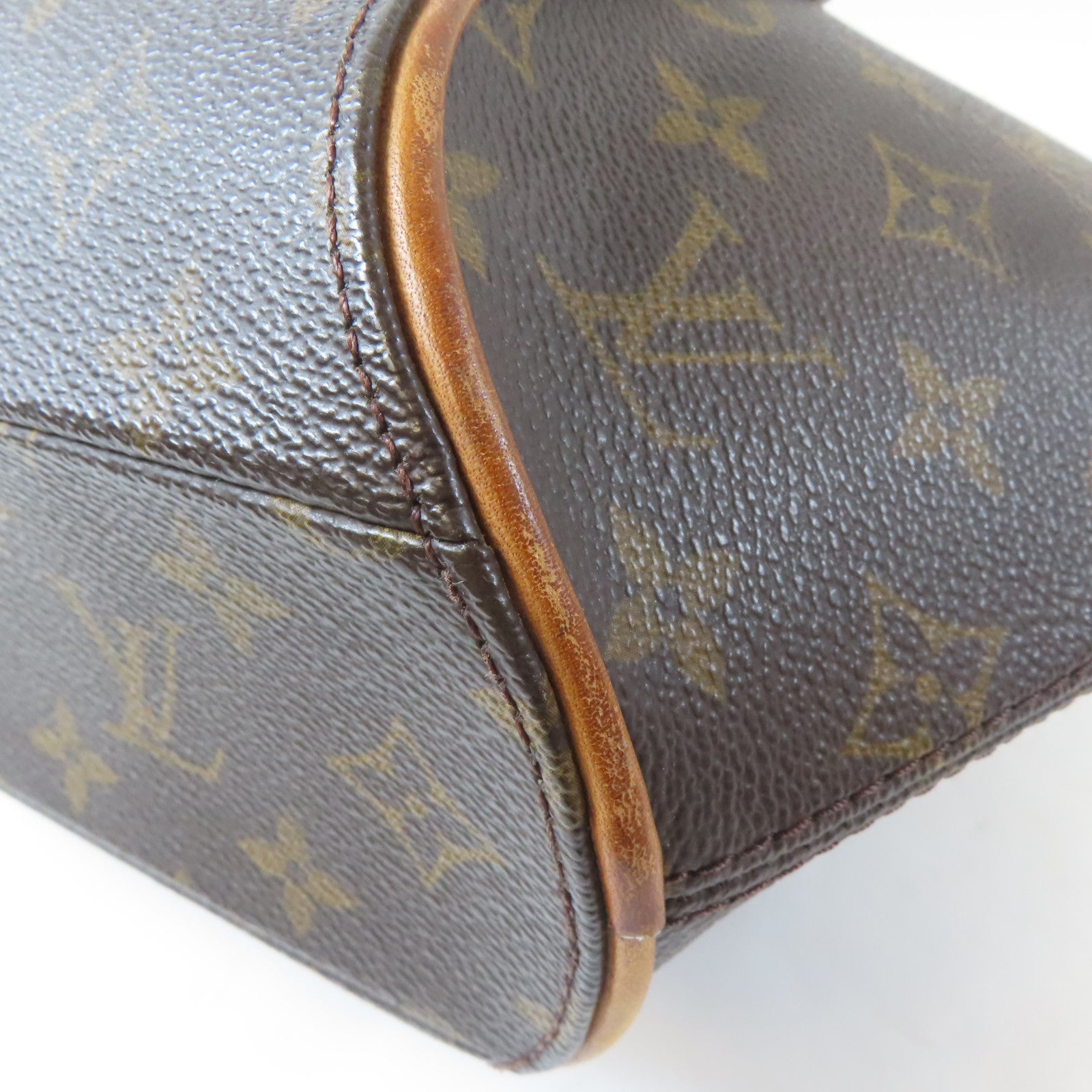 LOUIS VUITTON Monogram Elipse PM金扣手挽袋啡色