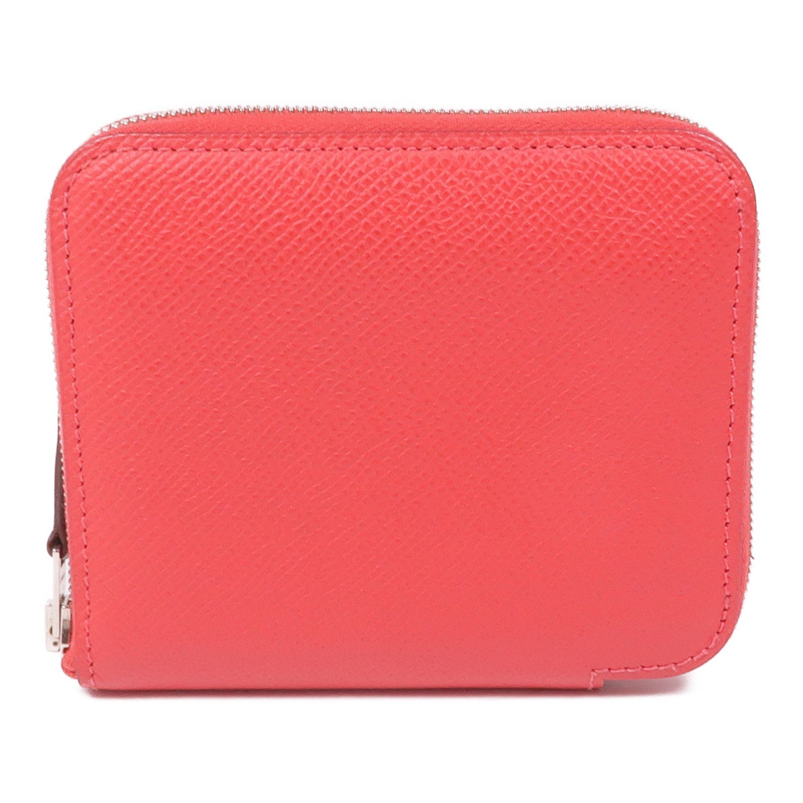 HERMES Epsom皮革Silk In Wallet銀扣錢包Bougainvillier