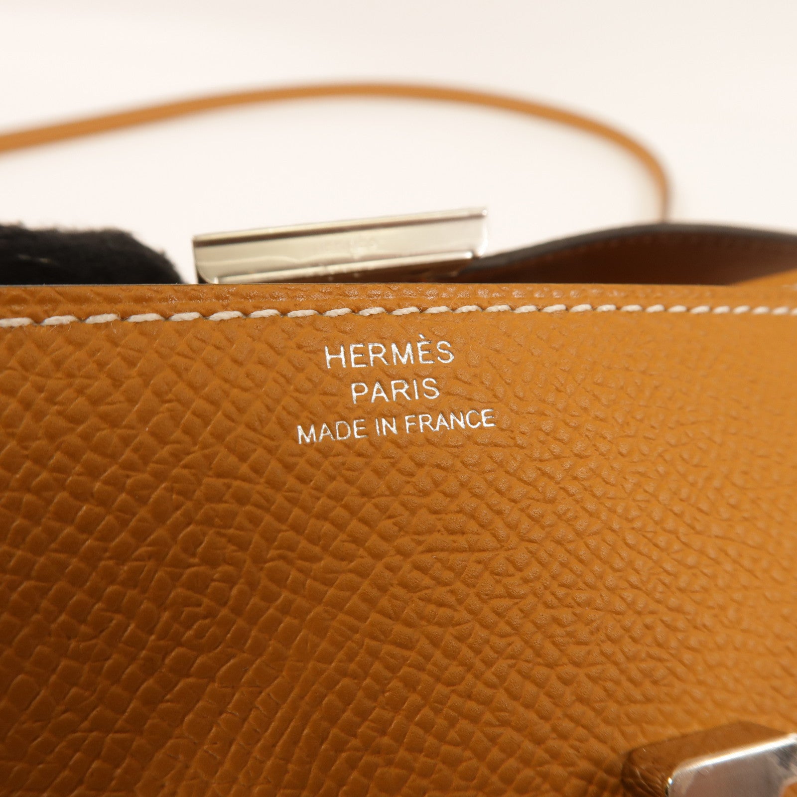 HERMES Epsom皮革Constance To Go銀扣肩背袋