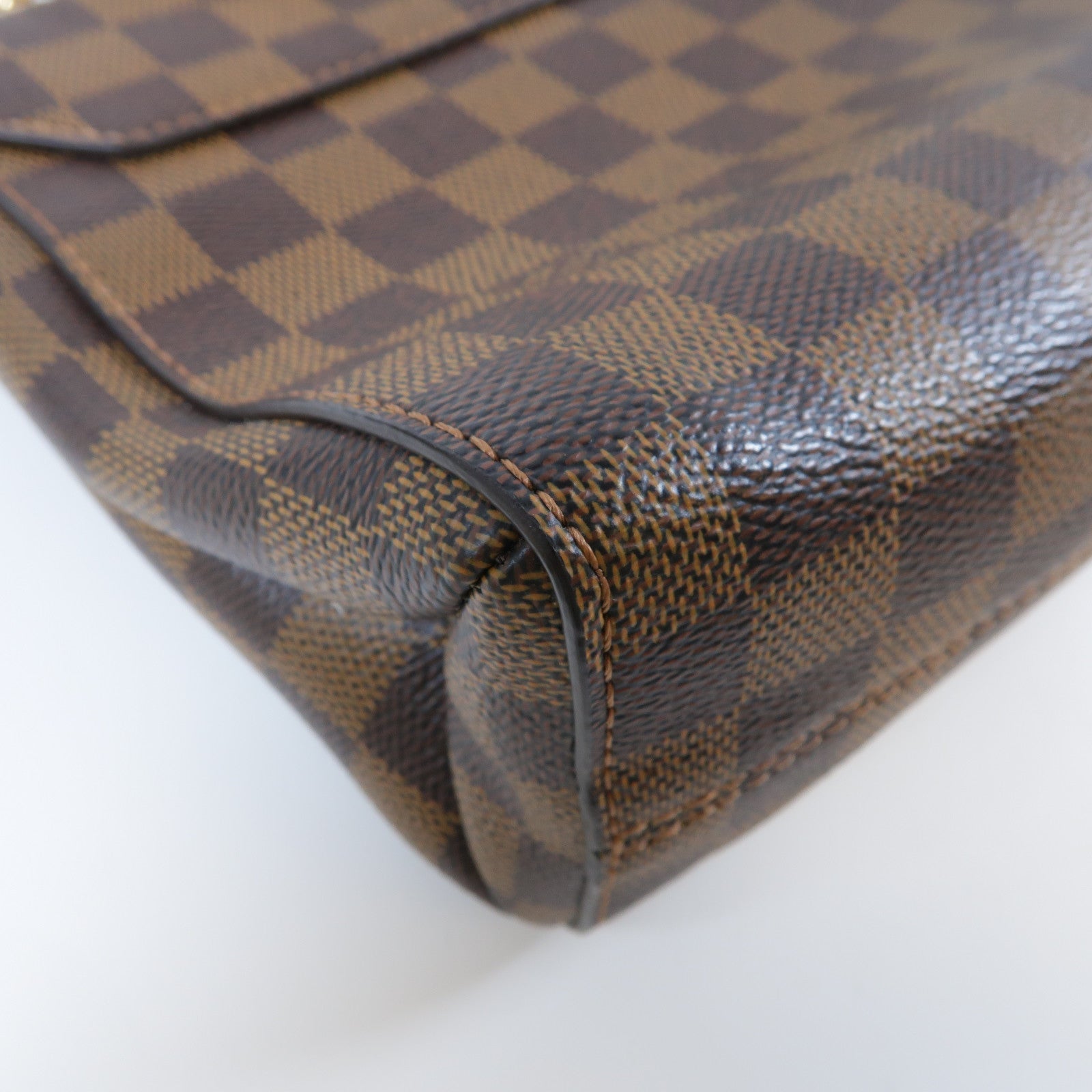 LOUIS VUITTON 【激減優惠】Damier Ebene Vavin PM金扣鏈帶肩背袋啡色