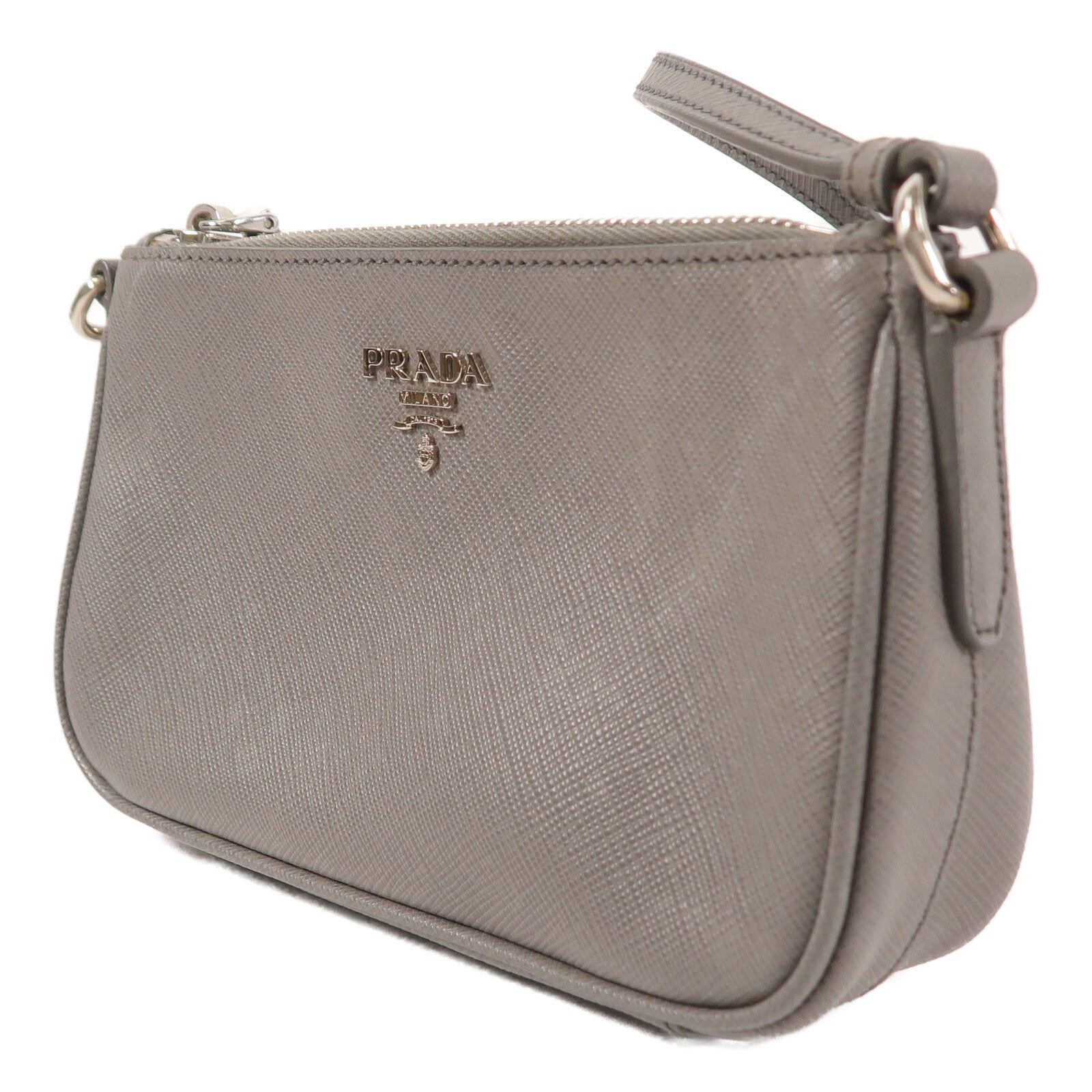 PRADA 牛皮皮革Pouch肩背袋