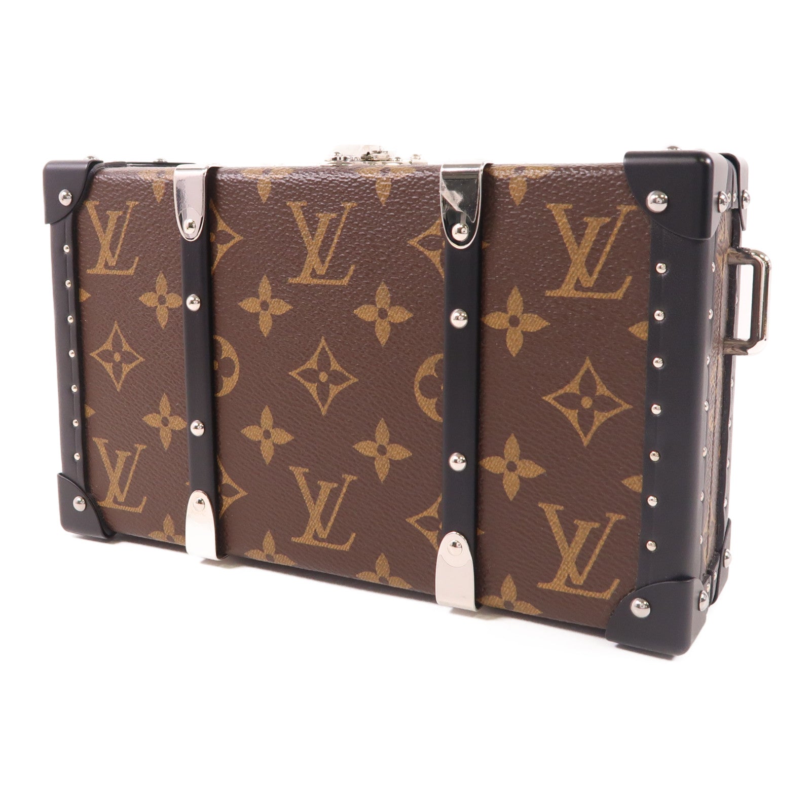 LOUIS VUITTON Monogram Macassar Neo Wallet Trunk銀扣肩背袋