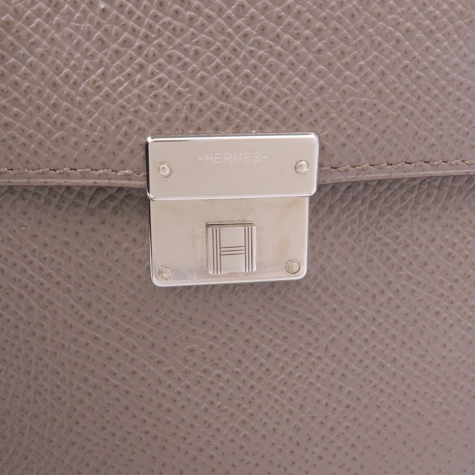 HERMES 【激減優惠】Epsom皮革Clic 16 Wallet錢包Etain