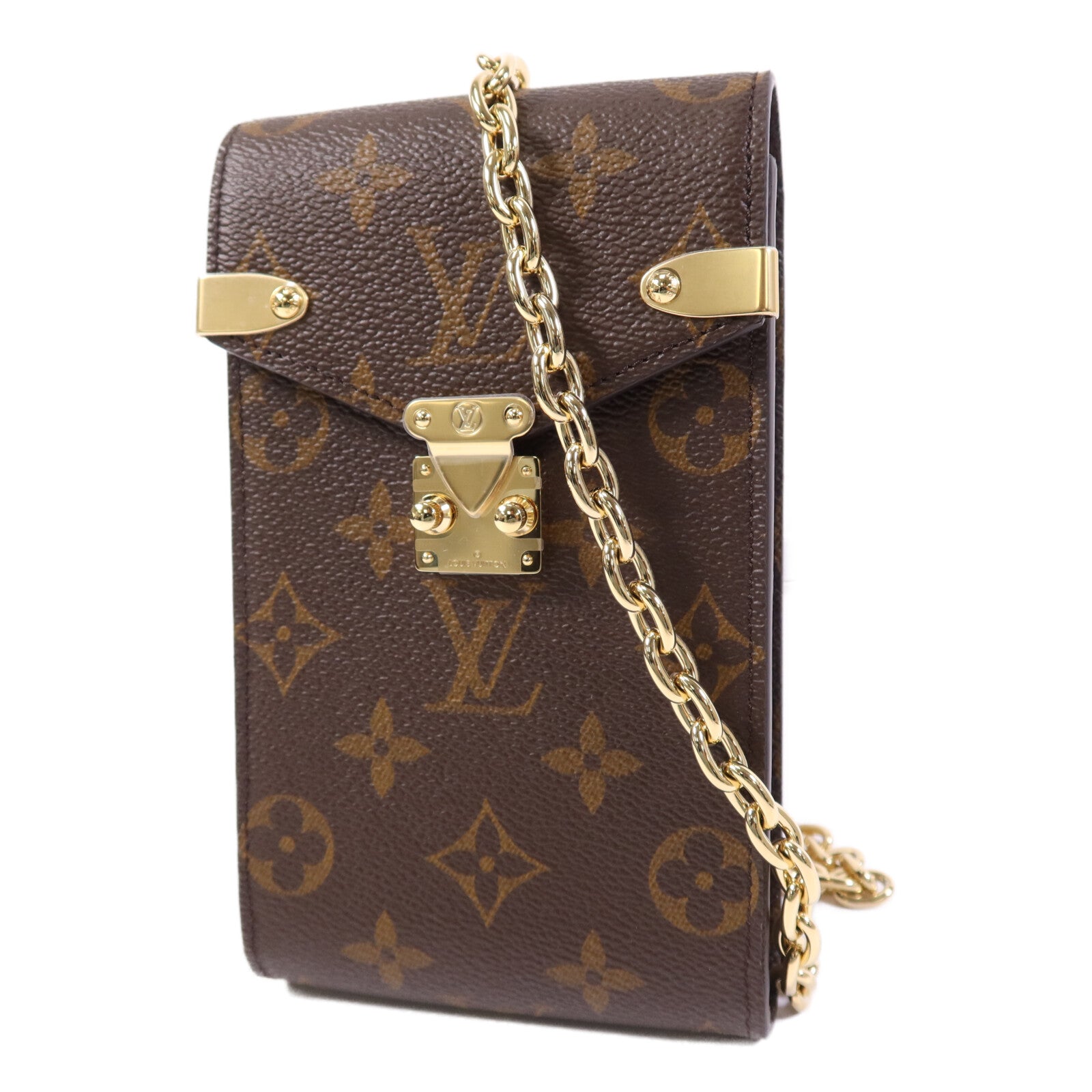 LOUIS VUITTON Monogram Phone Pouch Metis金扣鏈帶肩背袋