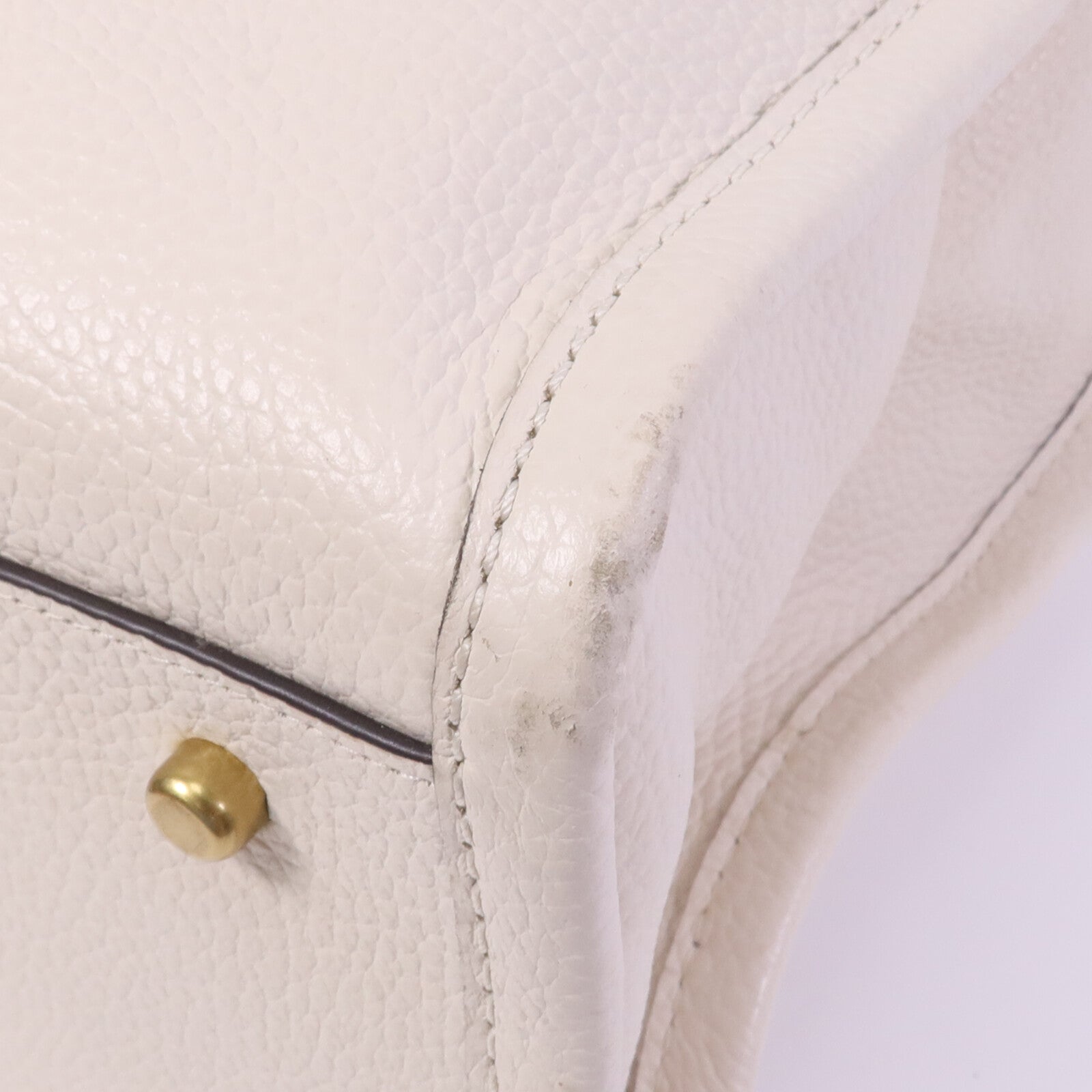COACH 牛皮皮革2 Way Shoulder Bag金扣手挽肩背兩用袋