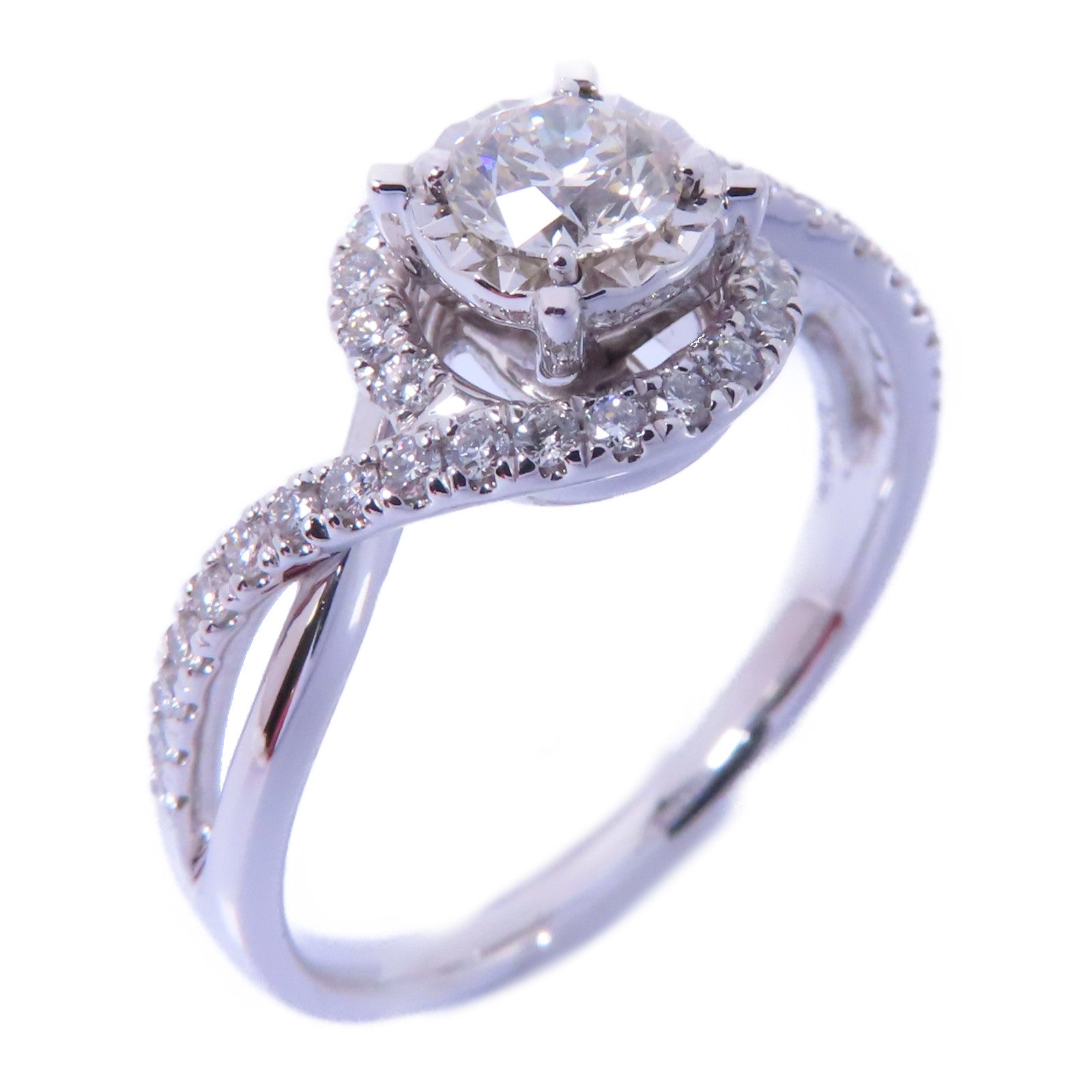 JEWELRY 18K白金Diamond Ring 0.31ct/0.242ct鑽石戒指US#6.5