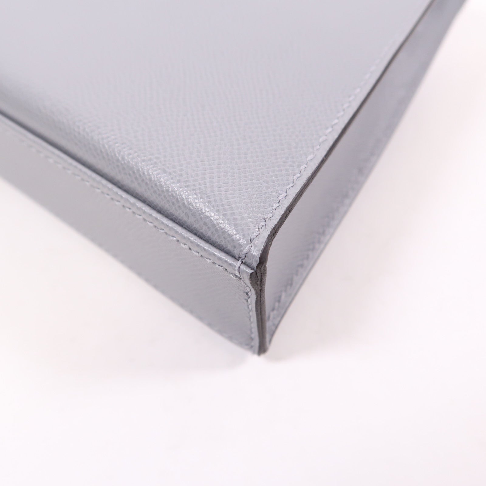 HERMES Madame皮革Kelly Elan銀扣肩背袋Gris Pantin