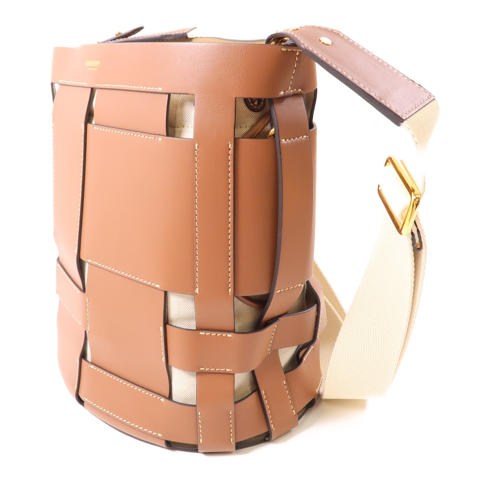 BURBERRY 牛皮皮革Foster Bucket Bag金扣肩背袋