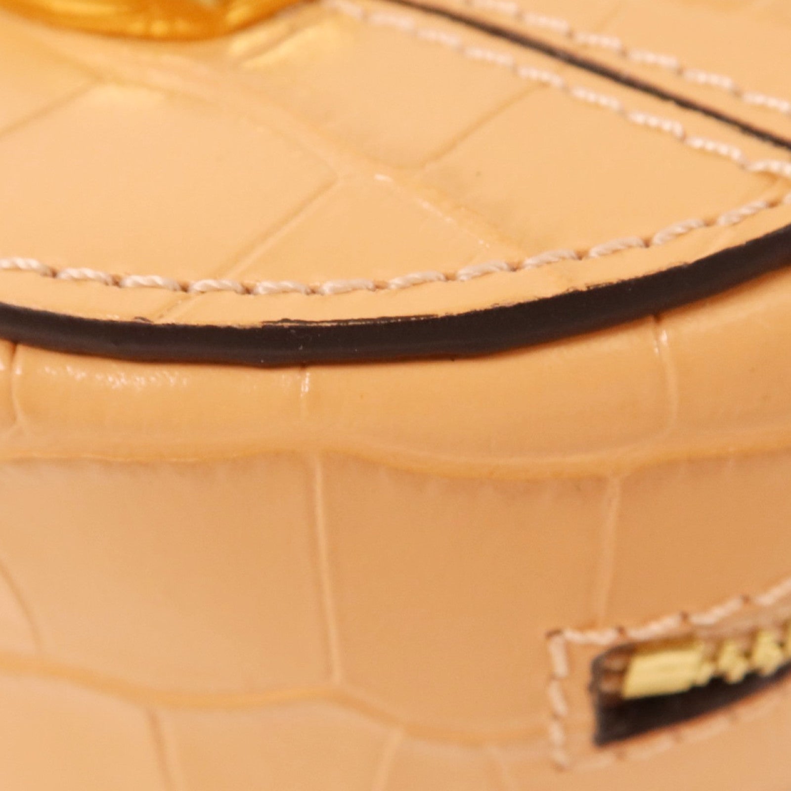 Chloe 壓紋牛皮皮革C Mini Round Bag金扣肩背袋
