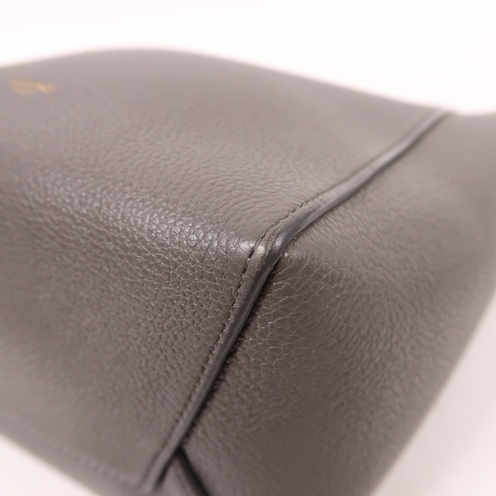 CELINE 【激減優惠】牛皮皮革Sangle Bucket Bag金扣肩背袋