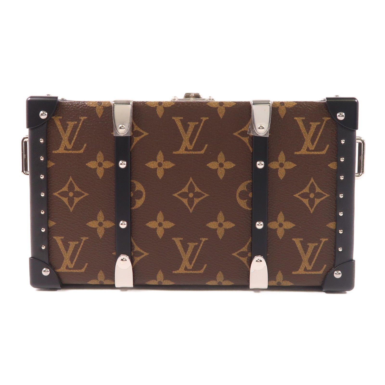 LOUIS VUITTON Monogram Macassar Neo Wallet Trunk銀扣肩背袋