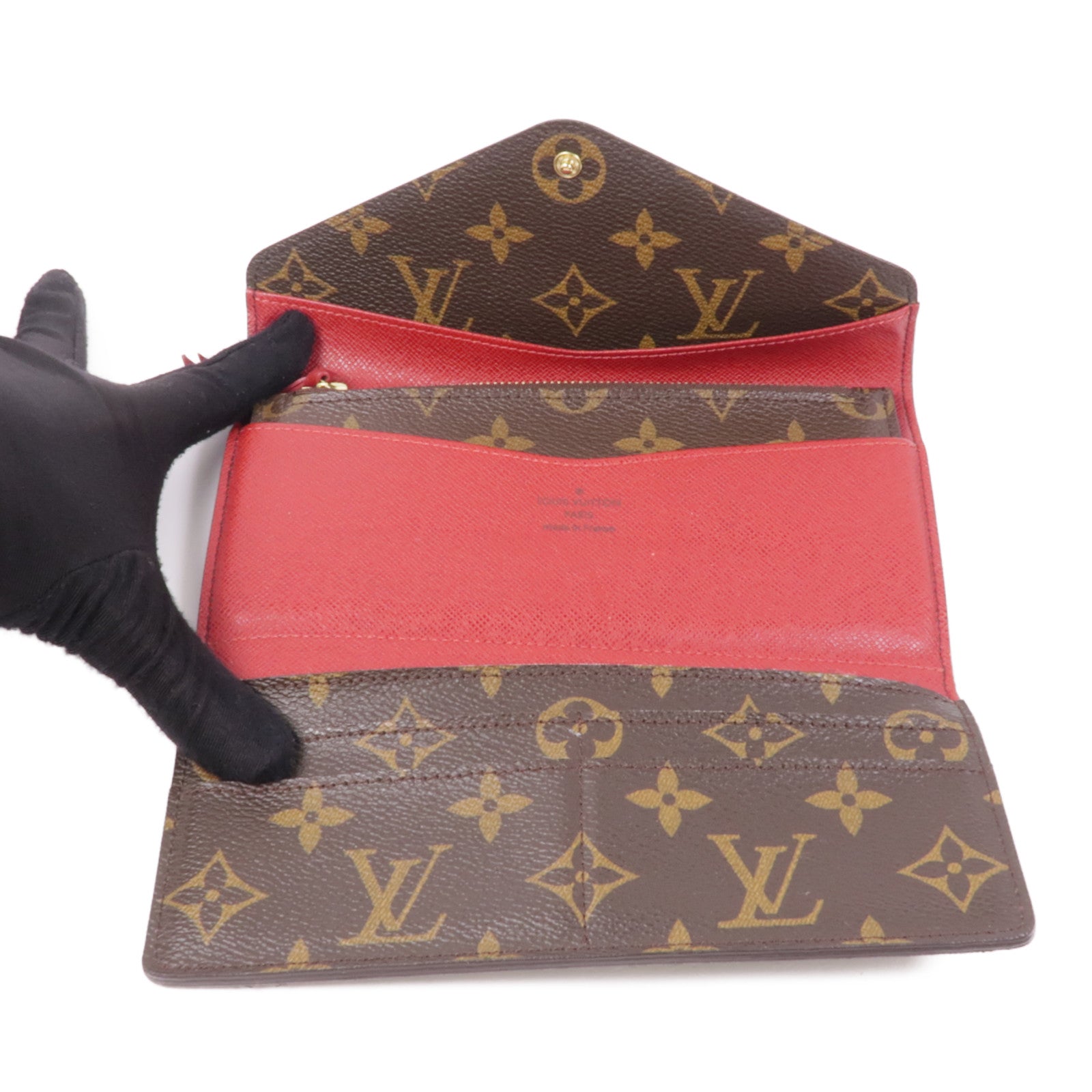 LOUIS VUITTON Monogram Emilie金扣長錢包