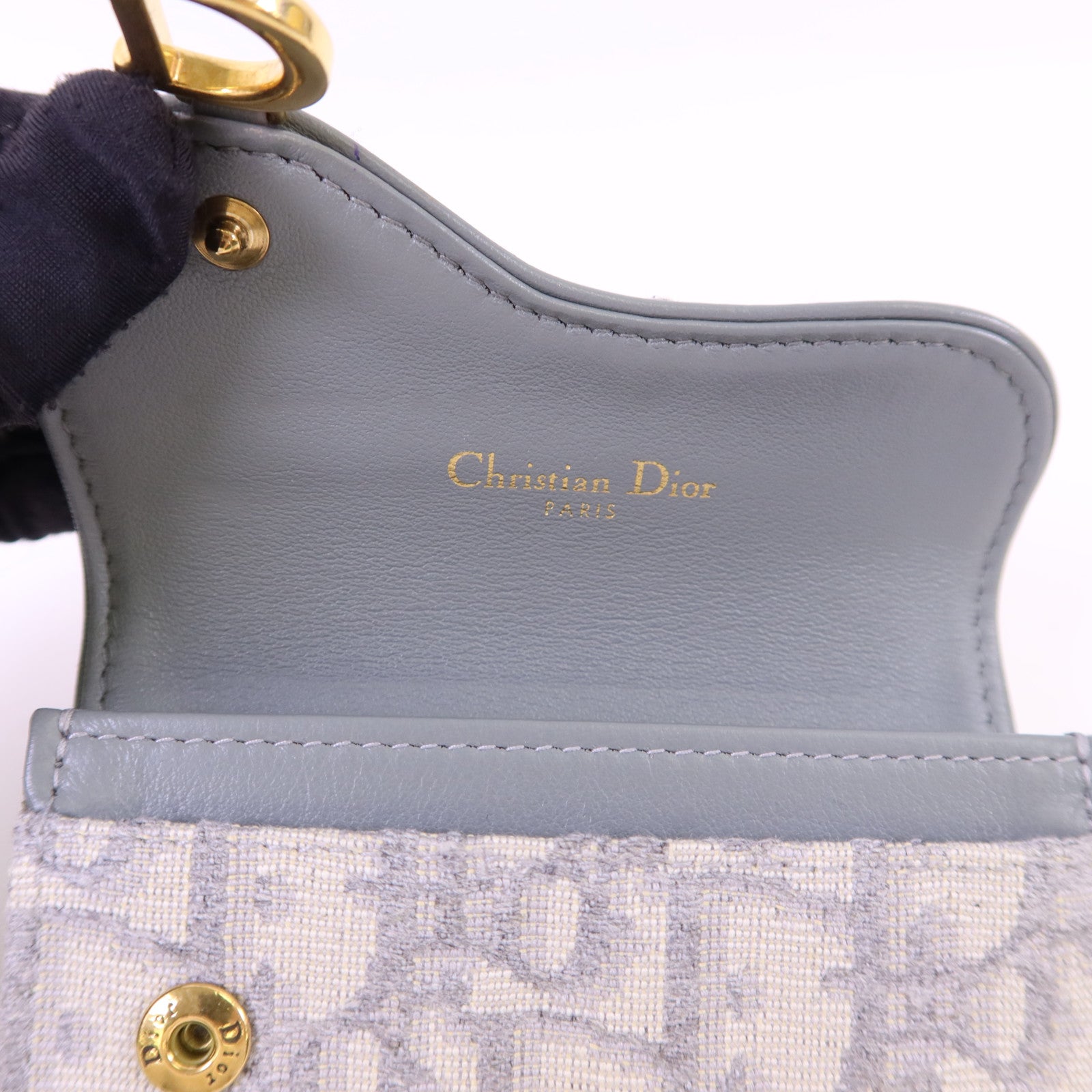 Dior 帆布Saddle Bloom Card Holder金扣卡片套