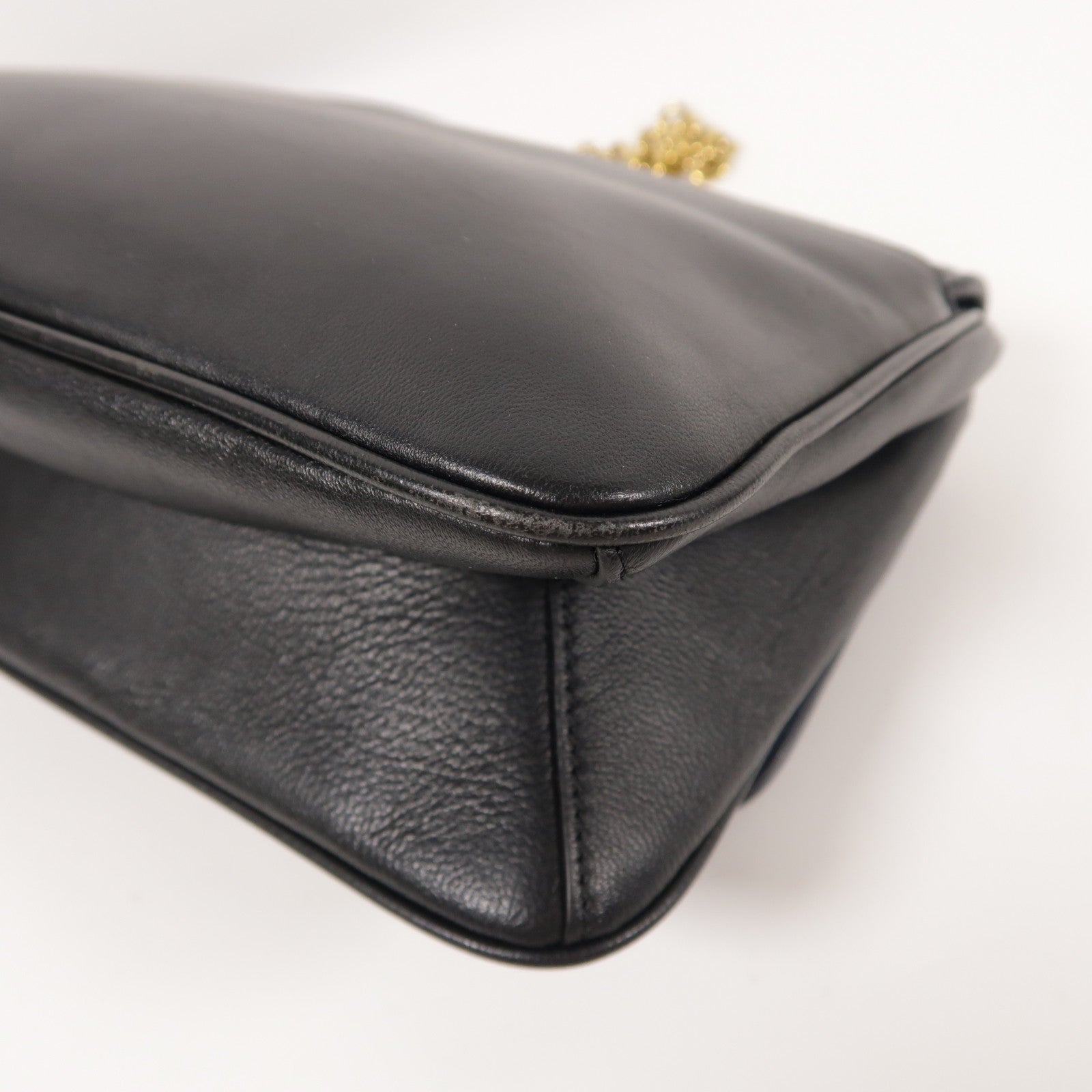 Furla 牛皮皮革Chain Shoulder金扣鏈帶肩背袋