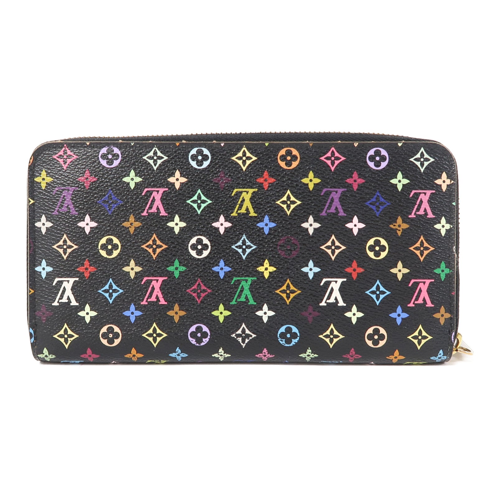 LOUIS VUITTON Monogram Multicolore Zippy Wallet金扣長錢包黑色