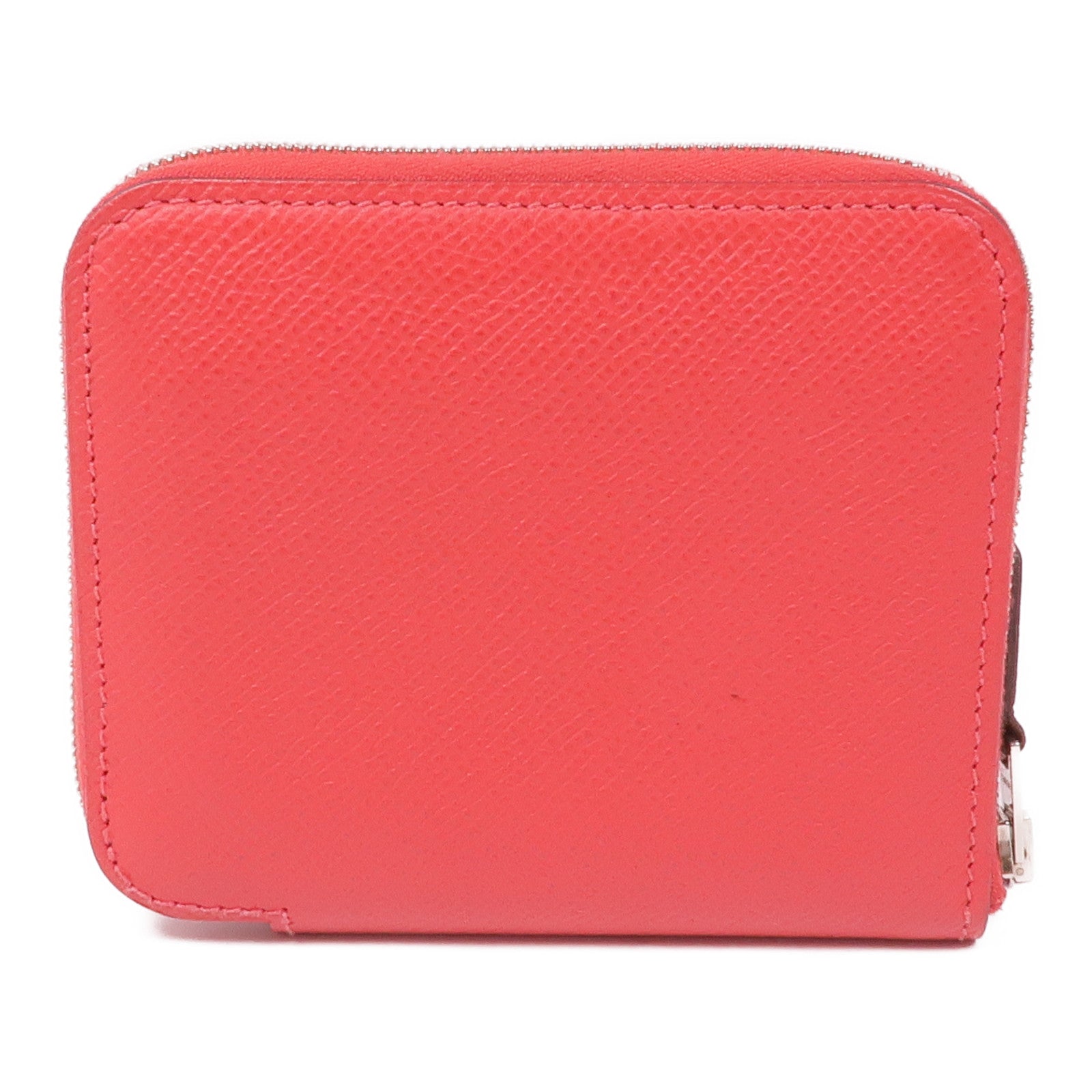 HERMES Epsom皮革Silk In Wallet銀扣錢包Bougainvillier