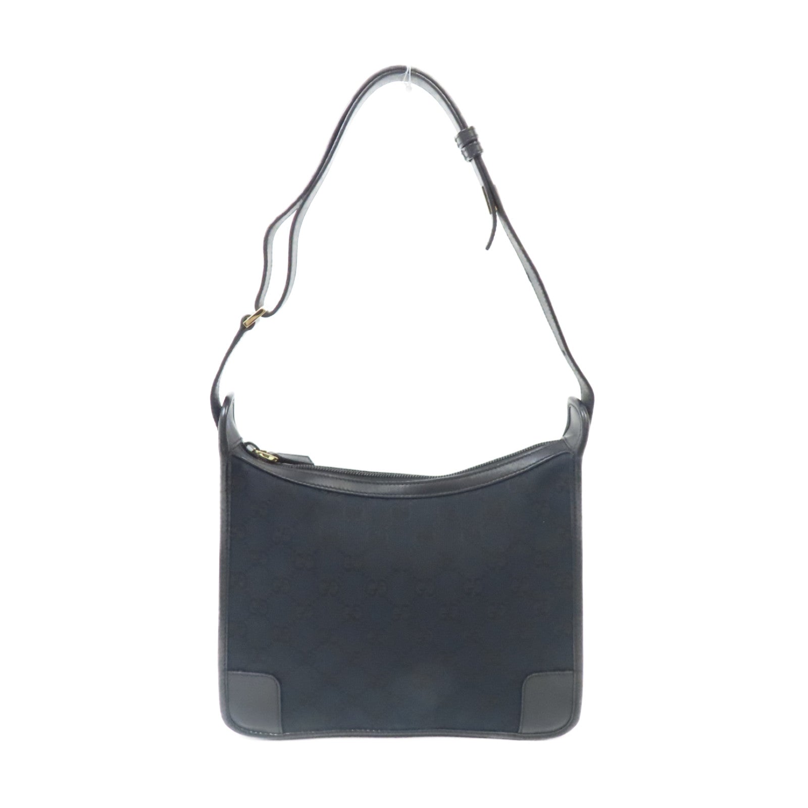 GUCCI 帆布Shoulder Bag金扣肩背袋黑色