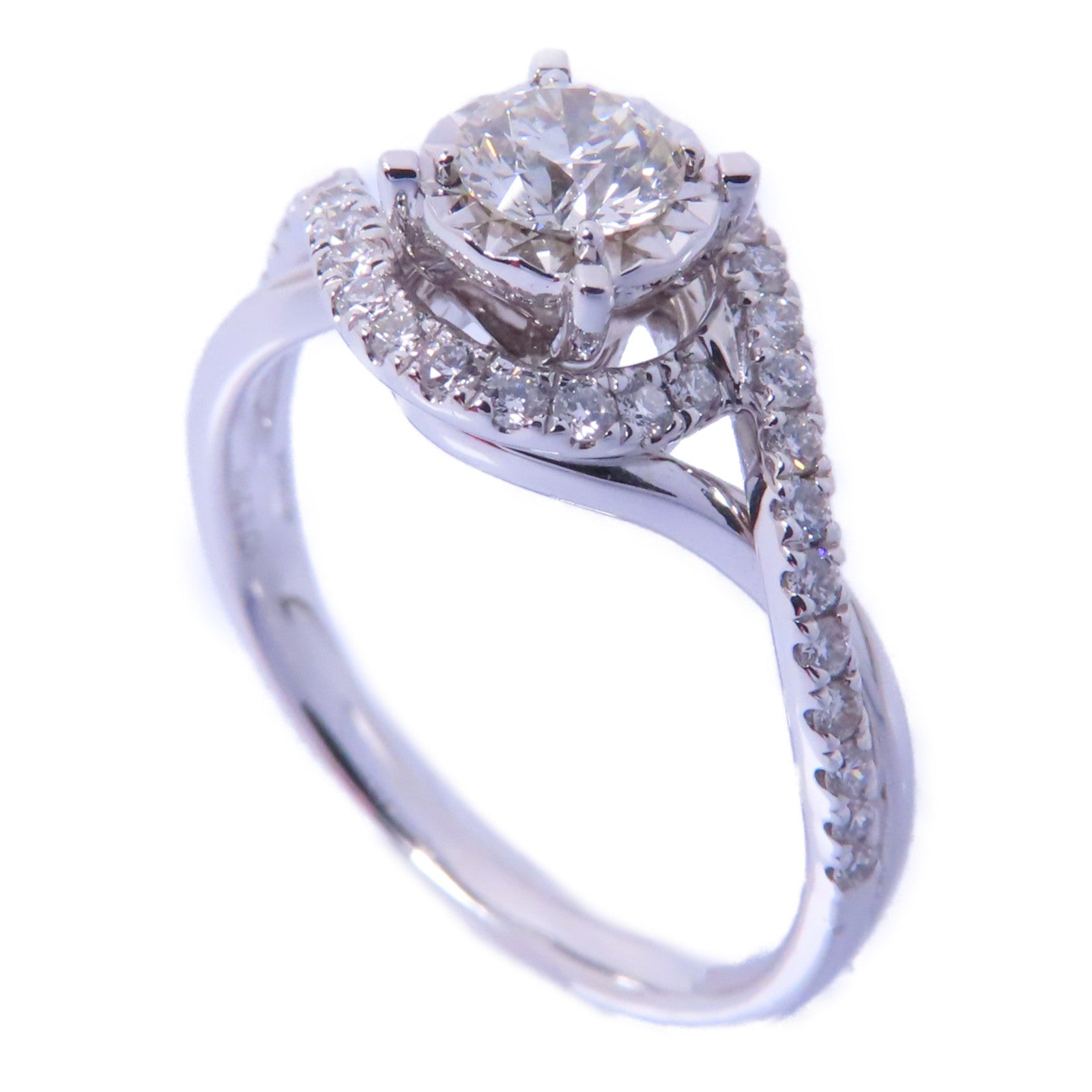 JEWELRY 18K白金Diamond Ring 0.31ct/0.242ct鑽石戒指US#6.5