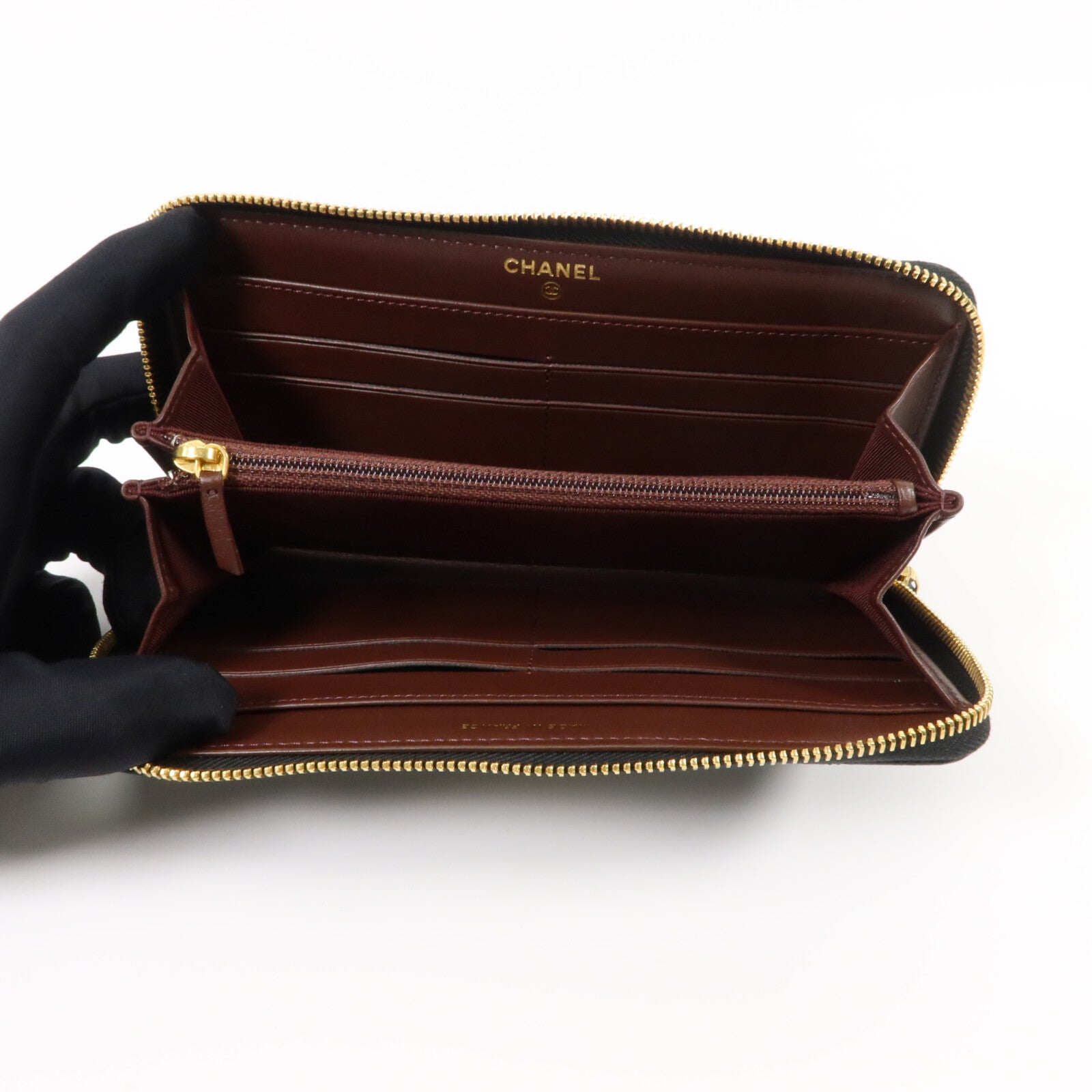 CHANEL 牛皮皮革Zipper Long Wallet長錢包
