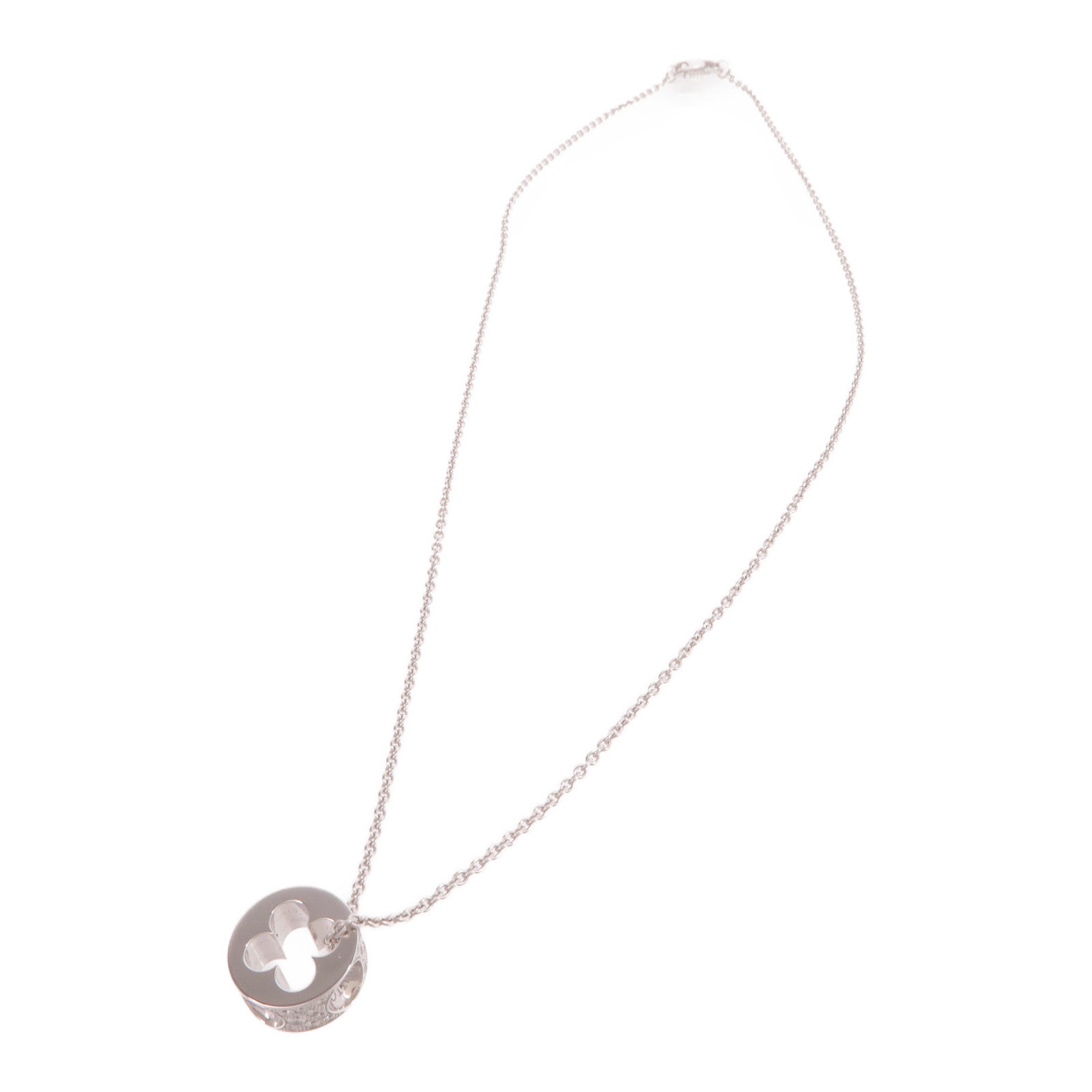 LOUIS VUITTON 18K白金Empreinte Pendant Diamonds鑽石項鍊