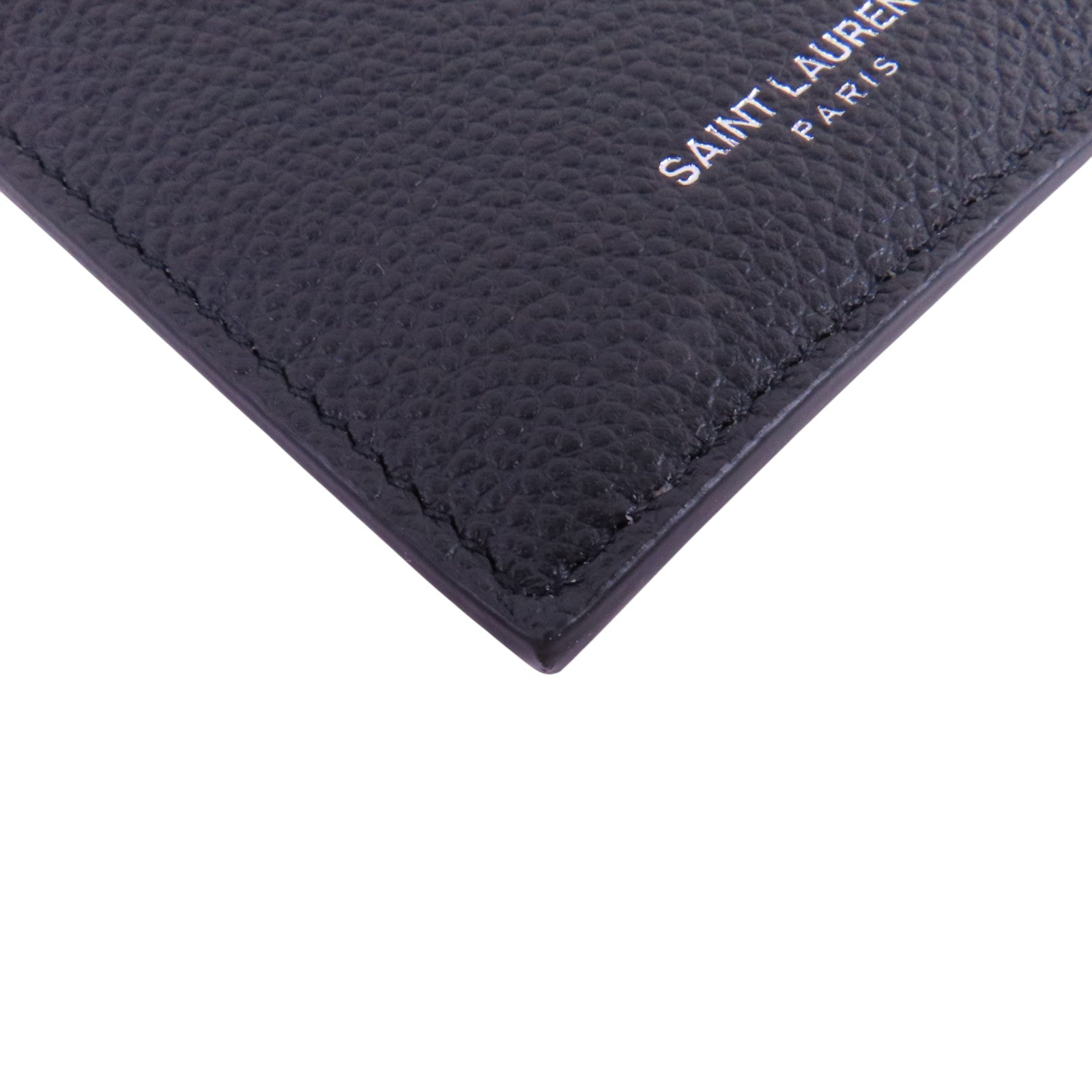SAINT LAURENT YSL SHW Card Case Card Holder 458583 Calfskin Leather