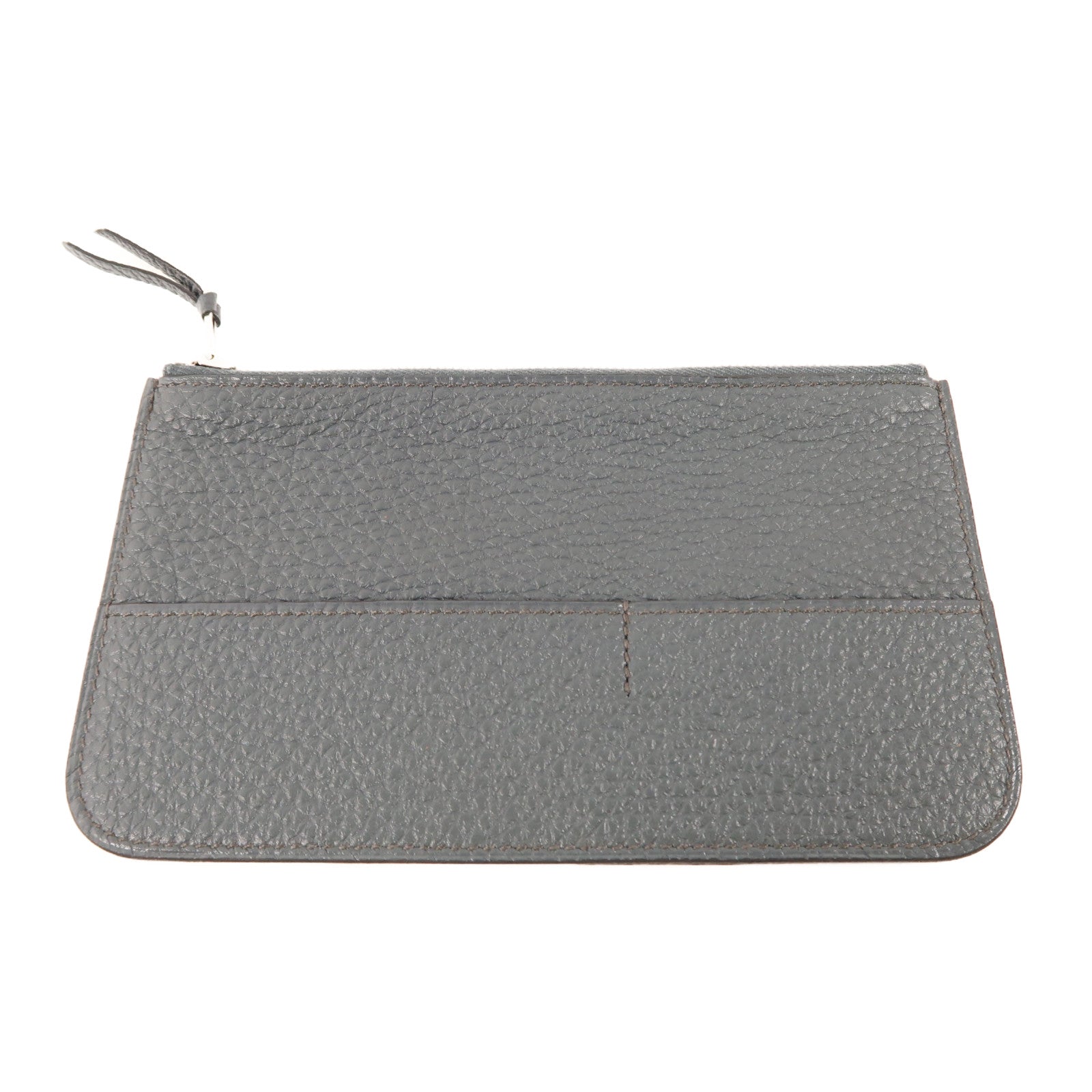 HERMES PHW Dogon GM Long Wallet Togo Leather Grey