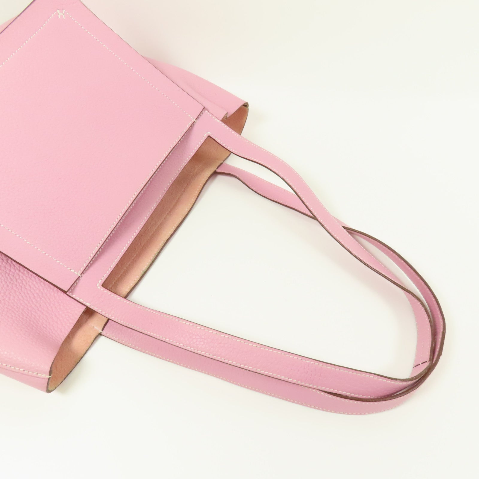 HERMES Clemence皮革Cabasellier 31肩背袋Mauve Sylvestre