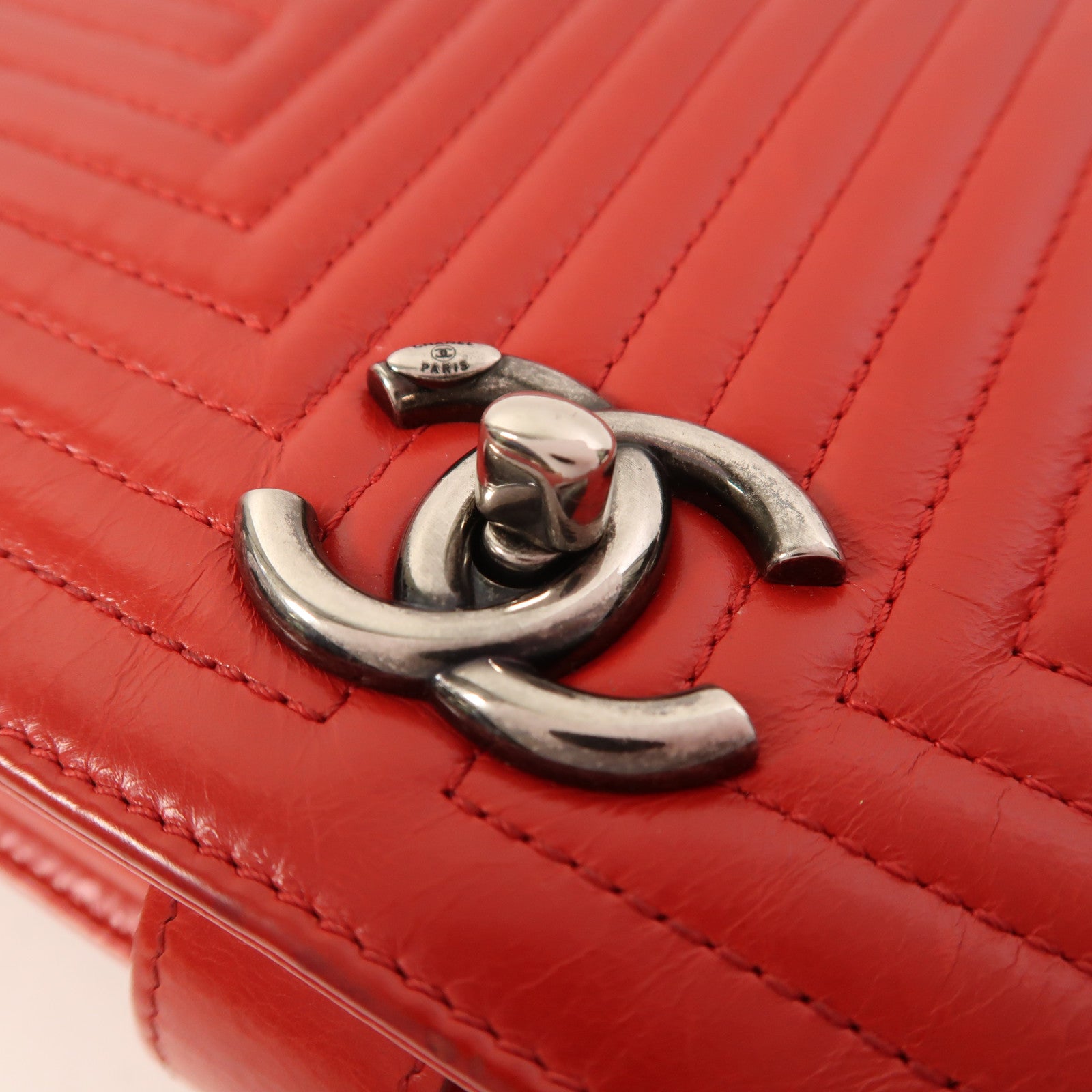 CHANEL 牛皮皮革Chain Shoulder鏈帶肩背袋