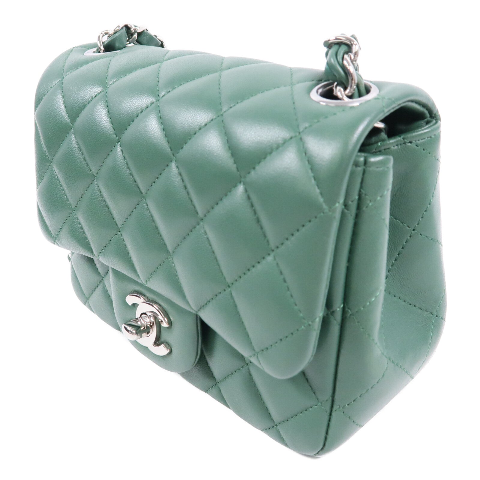CHANEL 羊皮皮革Mini Classic 17鏈帶肩背袋