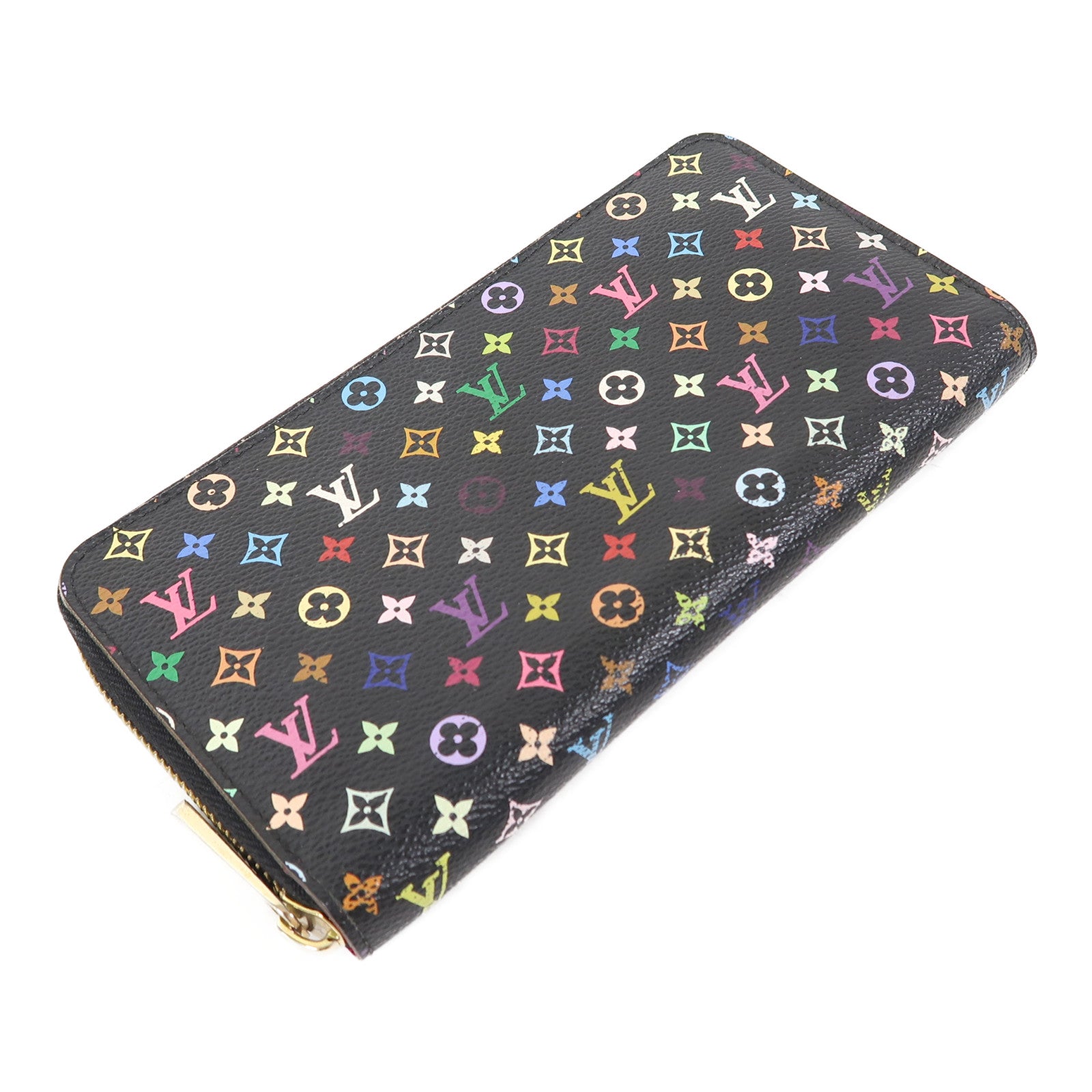 LOUIS VUITTON Monogram Multicolore Zippy Wallet金扣長錢包黑色
