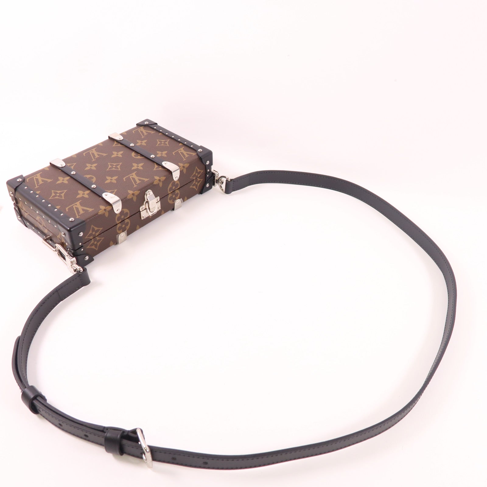 LOUIS VUITTON Monogram Macassar Neo Wallet Trunk銀扣肩背袋