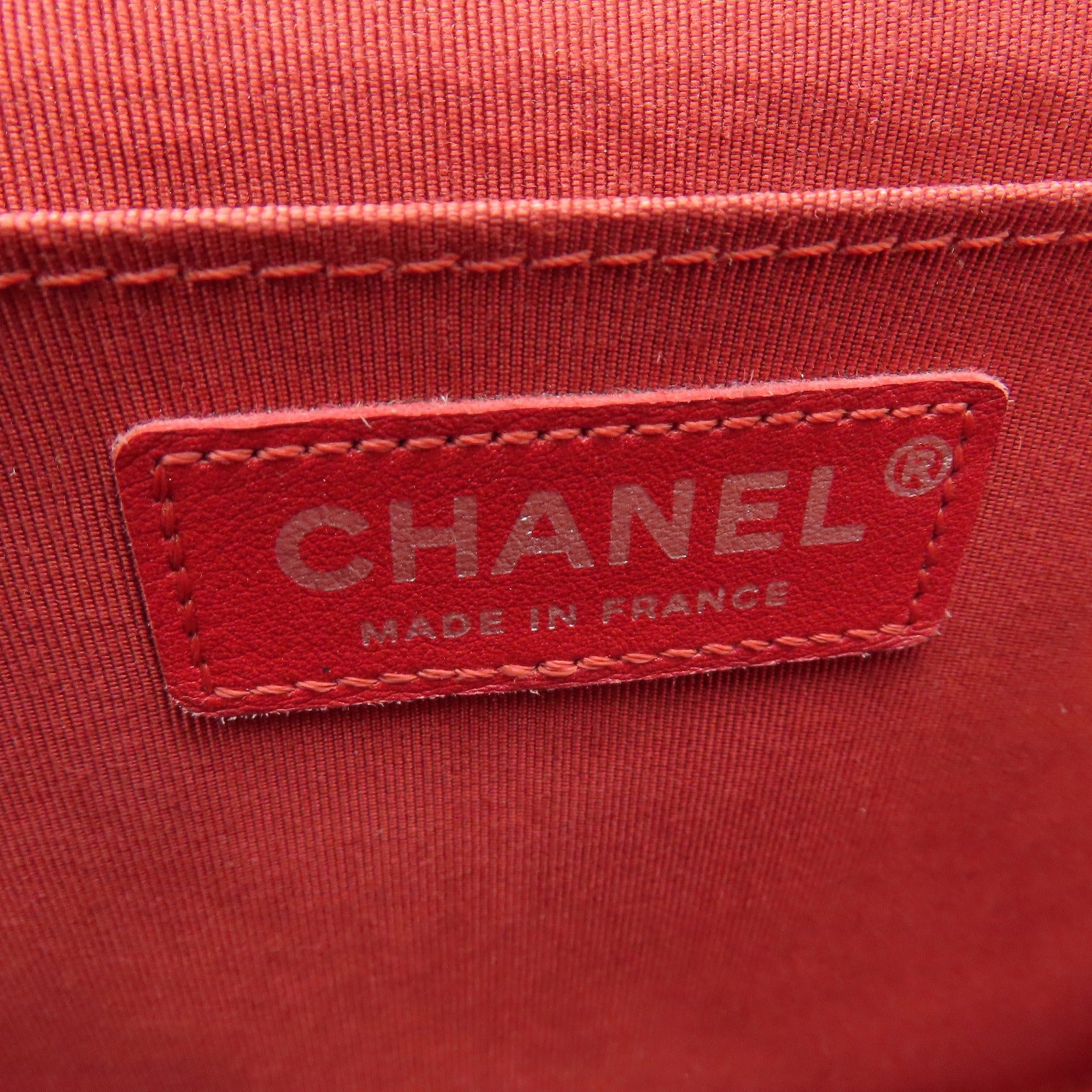 CHANEL 【激減優惠】牛皮皮革Chain Shoulder銀扣鏈帶肩背袋紅色
