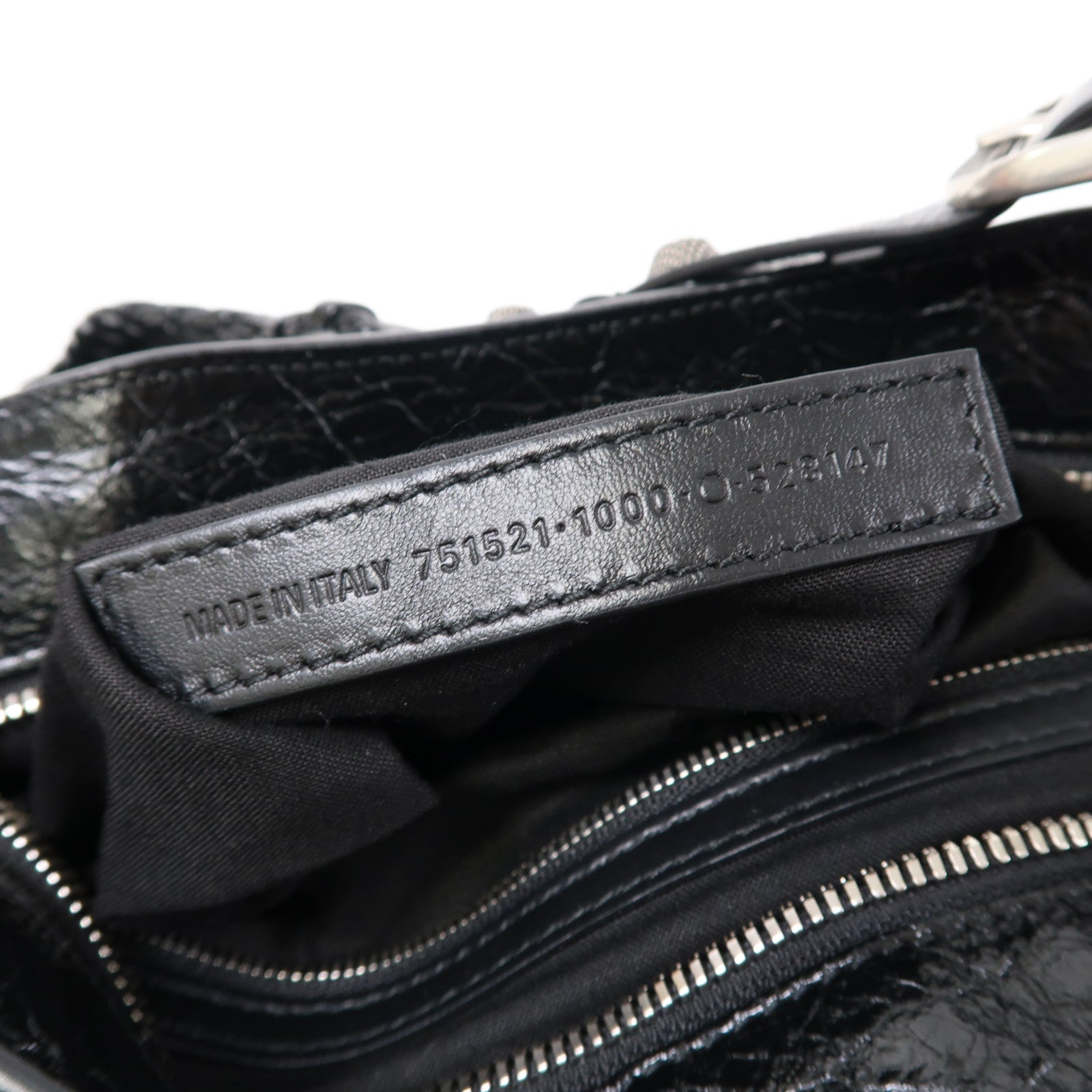 BALENCIAGA 牛皮皮革Le Cagole Tote Bag銀扣手挽肩背兩用袋黑色