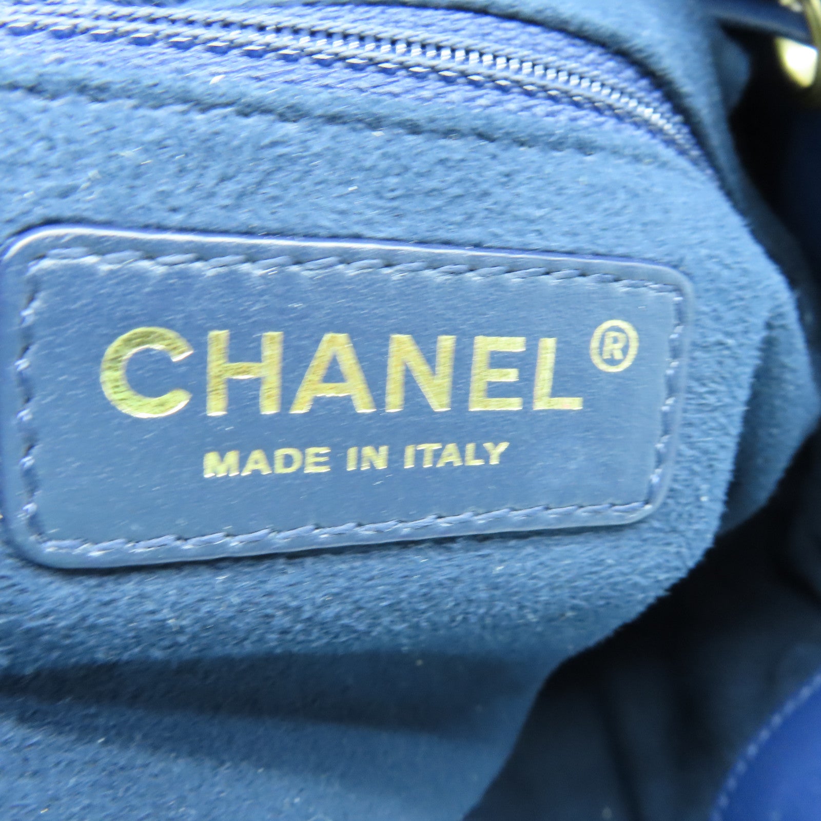 CHANEL 【清倉大減價】Caviar皮革Chain Shoulder Bag金扣鏈帶肩背袋藍色
