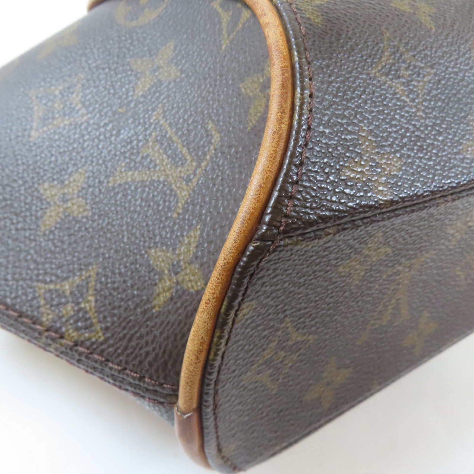 LOUIS VUITTON Monogram Elipse PM金扣手挽袋啡色