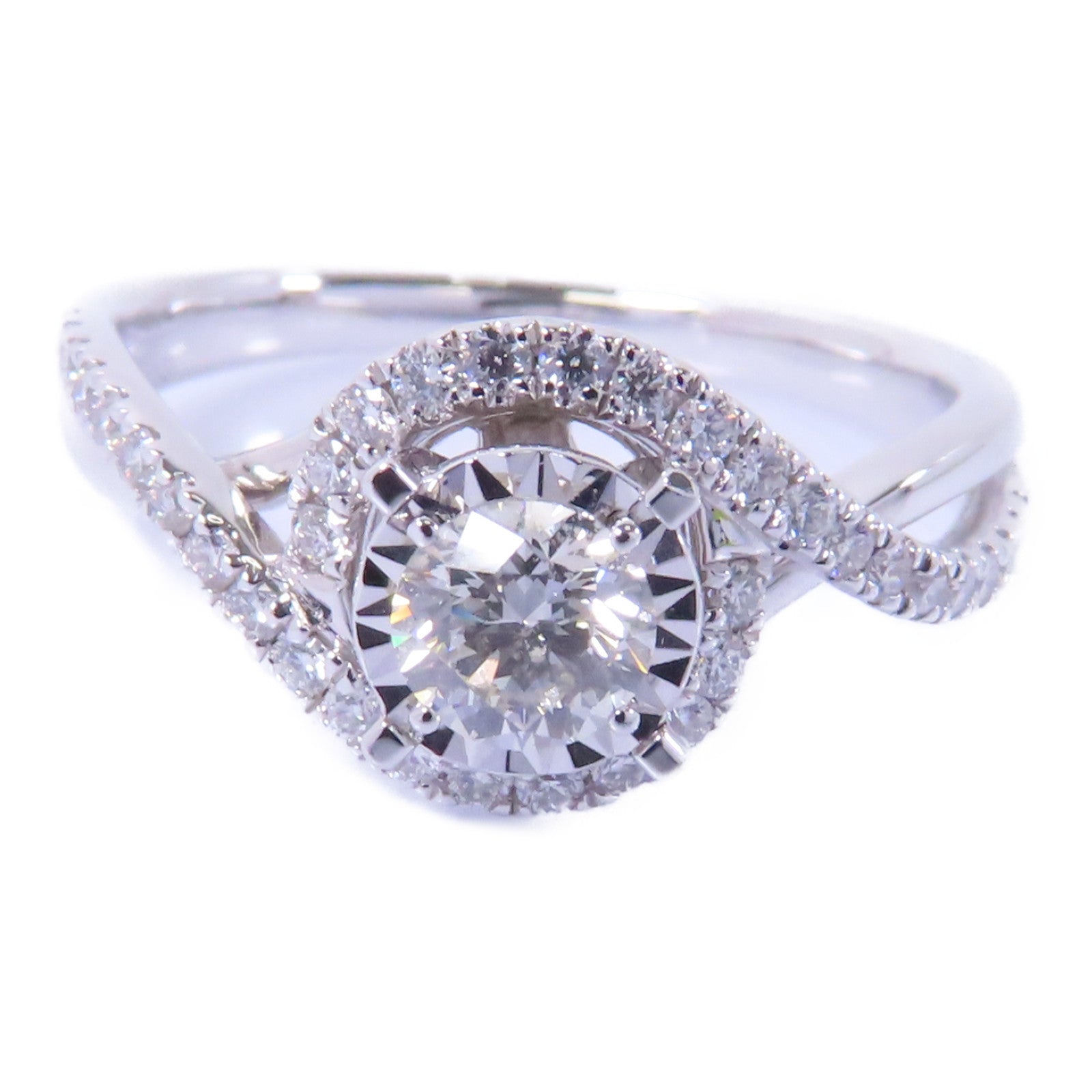 JEWELRY 18K白金Diamond Ring 0.31ct/0.242ct鑽石戒指US#6.5