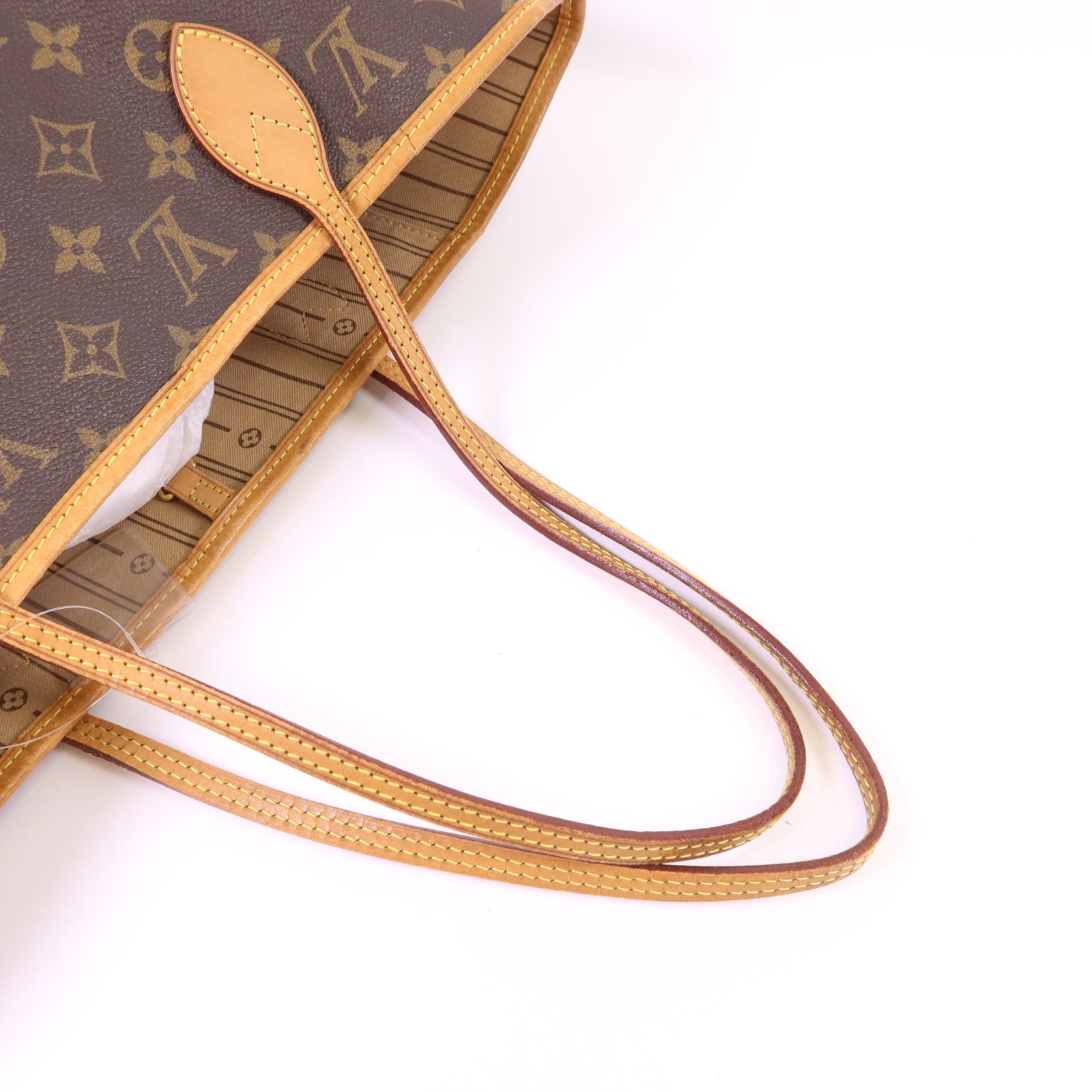 LOUIS VUITTON Monogram Neverfull MM金扣手挽袋