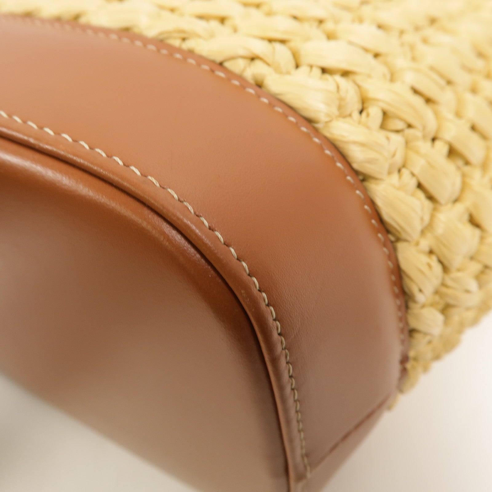 CELINE Raffia/牛皮皮革Small Bucket Cuir Triomphe肩背袋