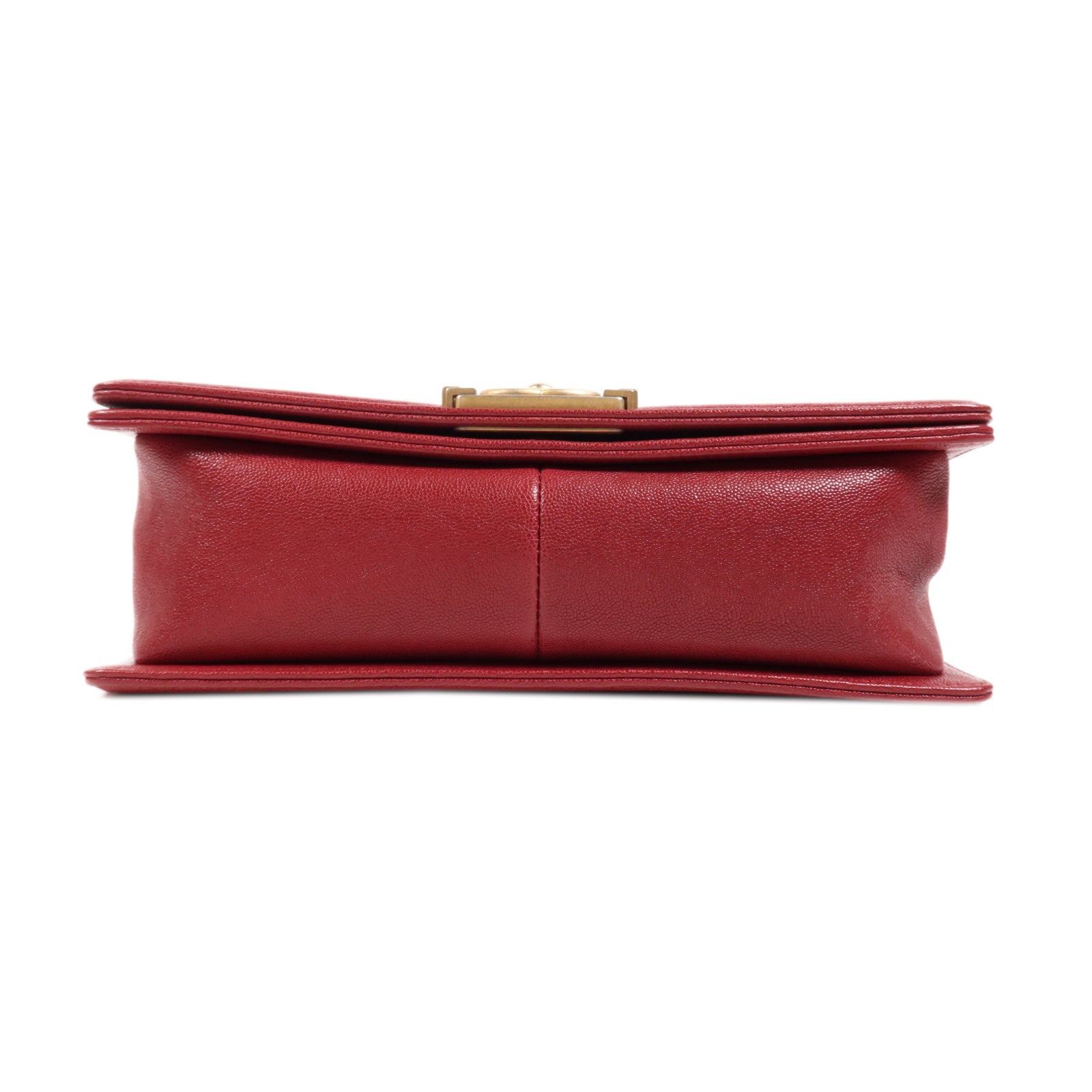 CHANEL 牛皮皮革Boy 25金扣鏈帶肩背袋