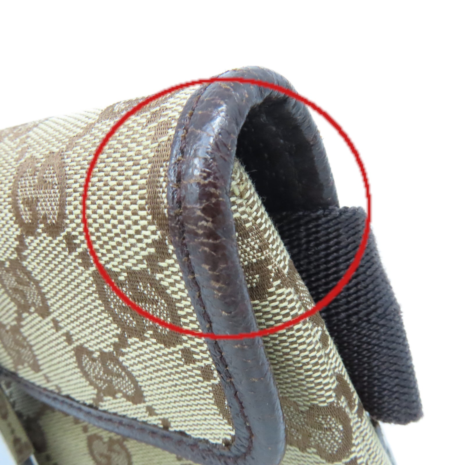 GUCCI GG帆布Waist Body Bag銀扣腰包啡色