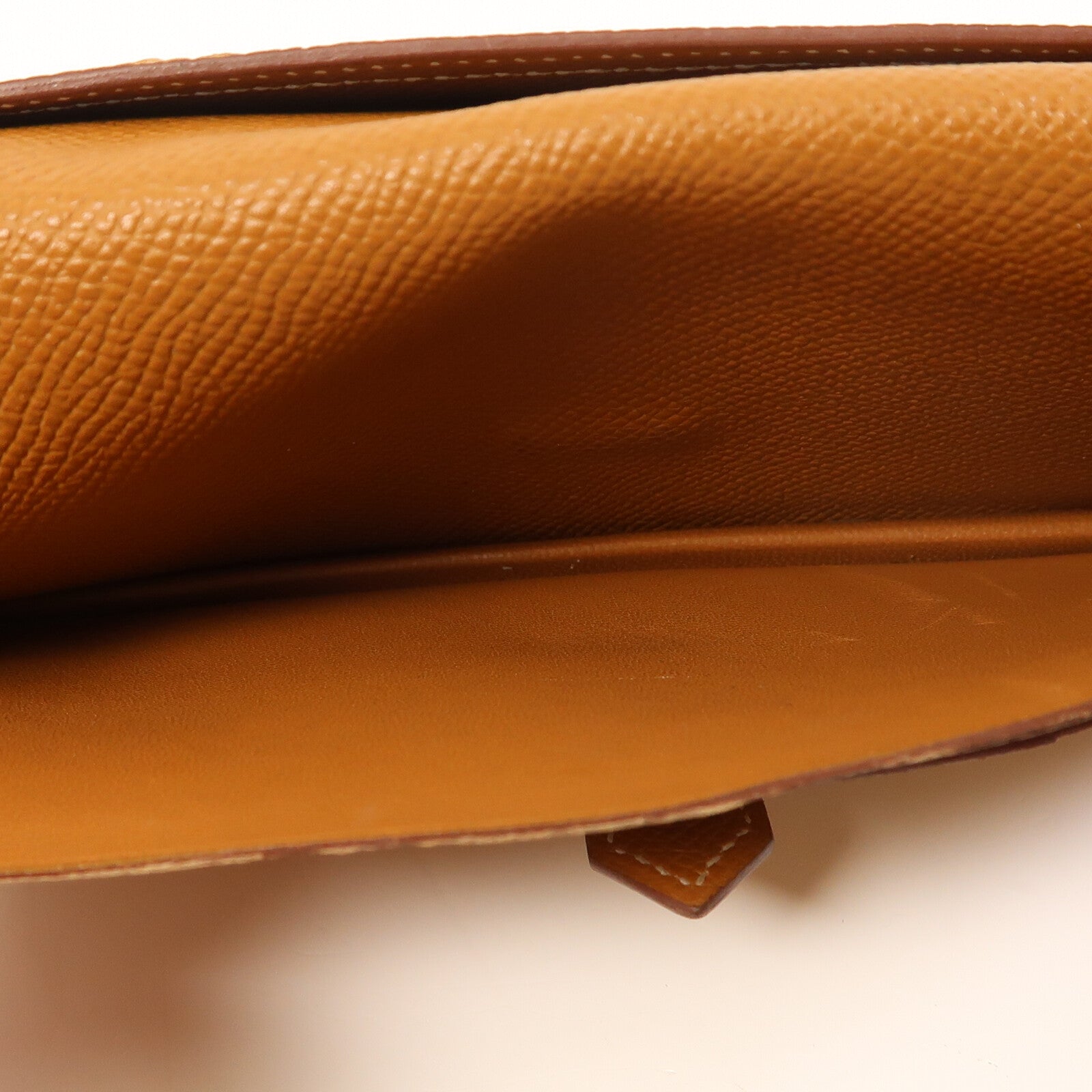 HERMES 【激減優惠】Epsom皮革Bearn W Snap Wallet銀扣長錢包Gold