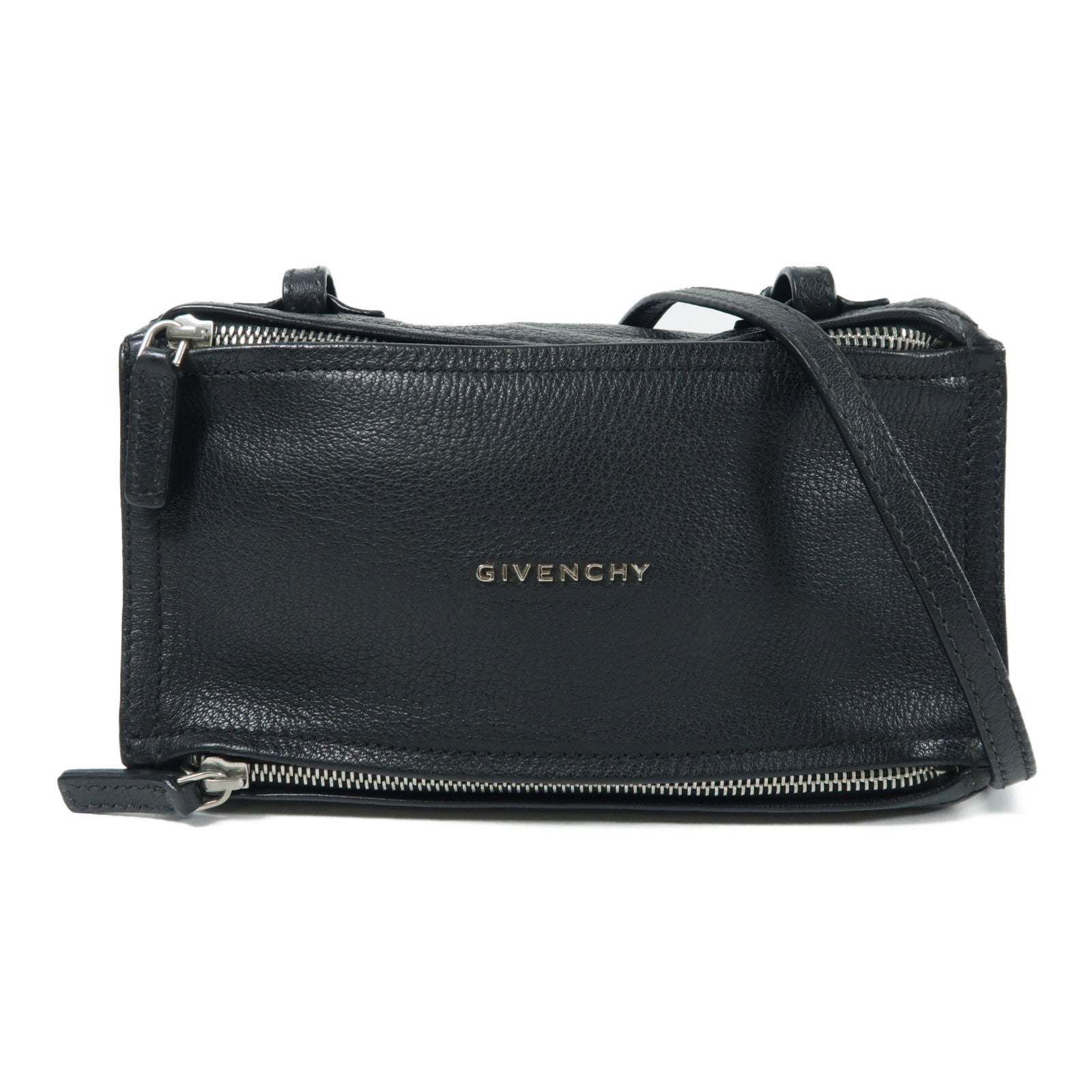 GIVENCHY 牛皮皮革Pandora Bag銀扣肩背袋