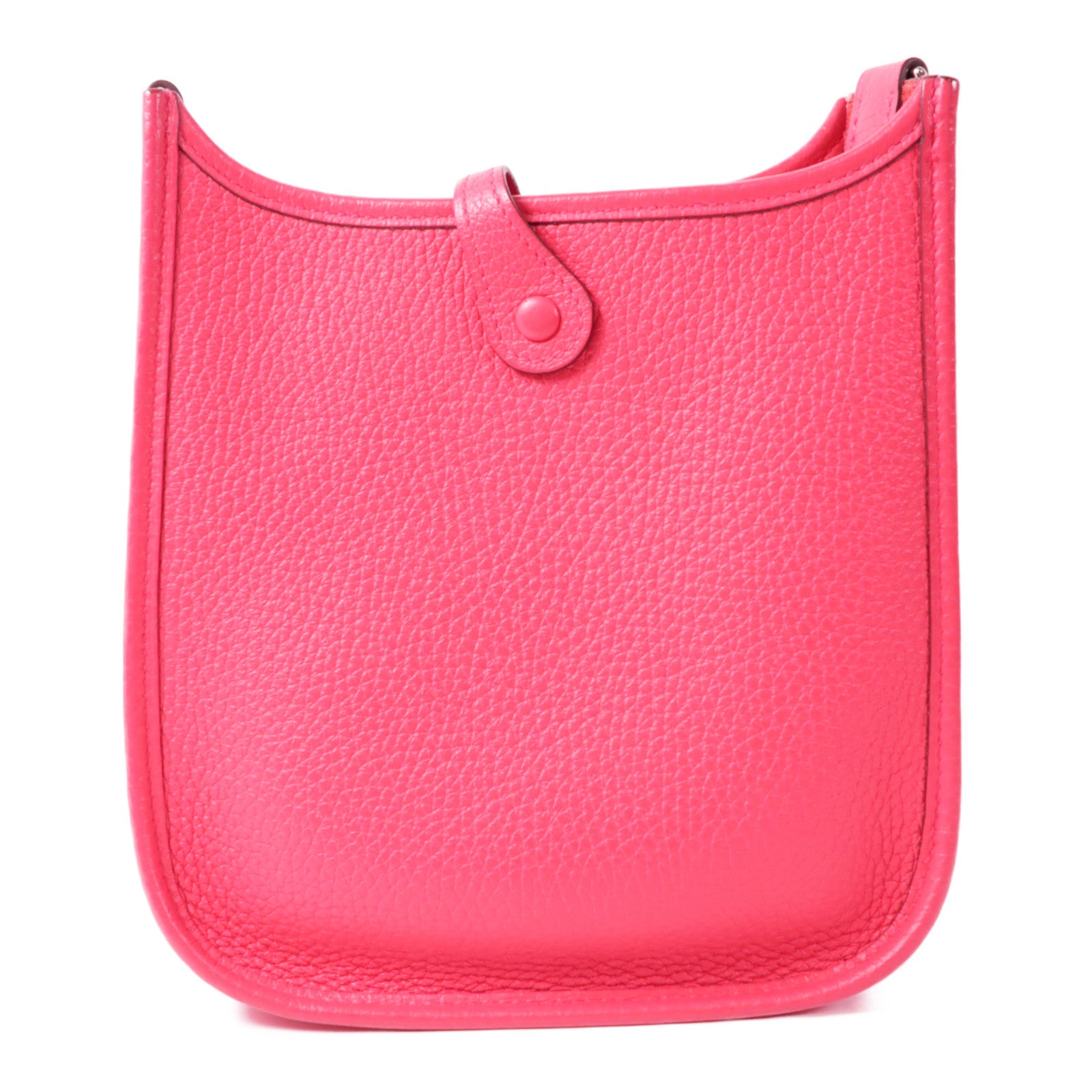 HERMES Clemence皮革Evelyne 16 Amazone銀扣肩背袋Rose Extreme