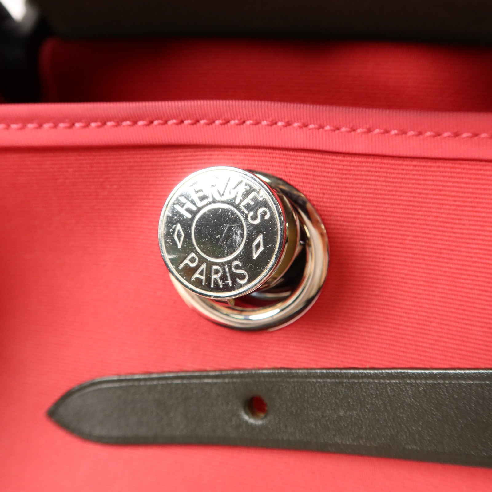 HERMES 帆布Herbag Zip 31銀扣手挽肩背兩用袋